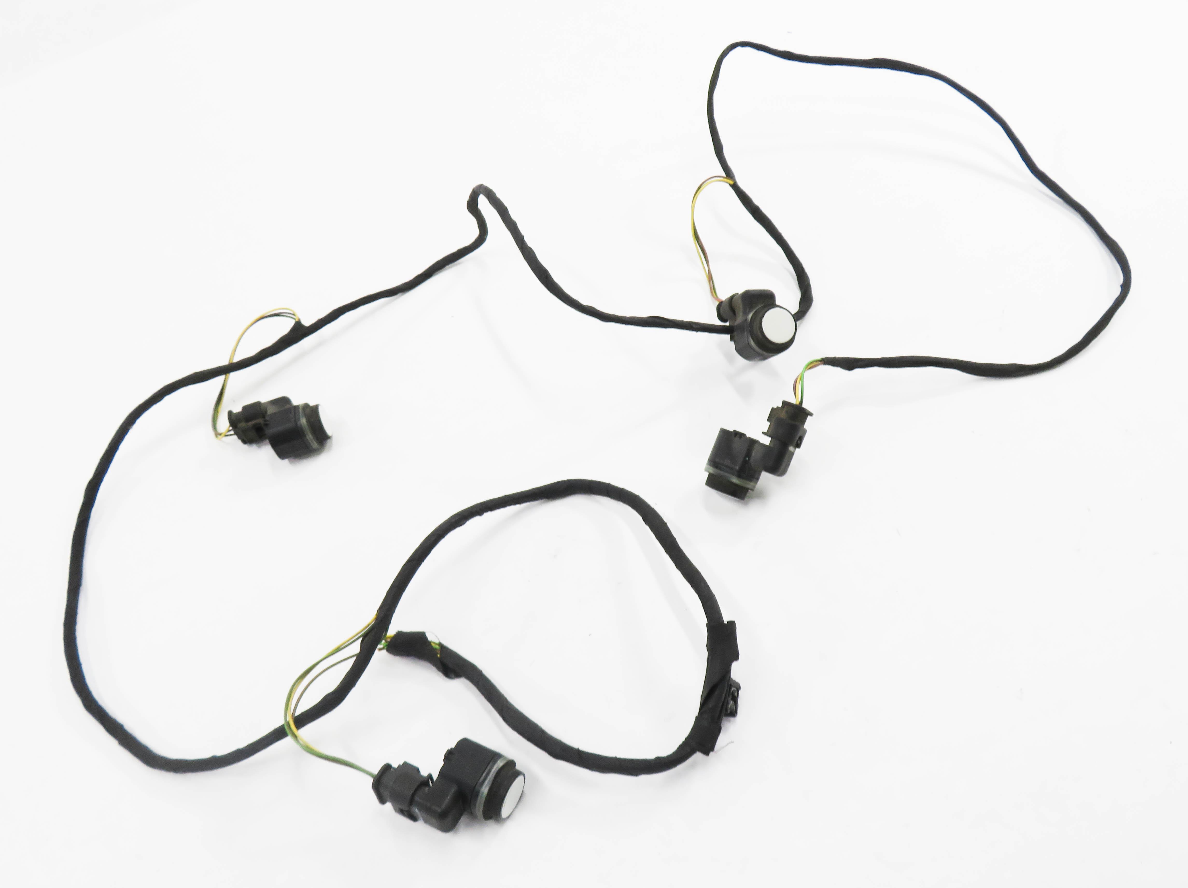 2012 BMW 750i (F01) REAR PDC PARK DISTANCE SENSOR SET w/ HARNESS (ALPINE WHITE) — exact item pictured