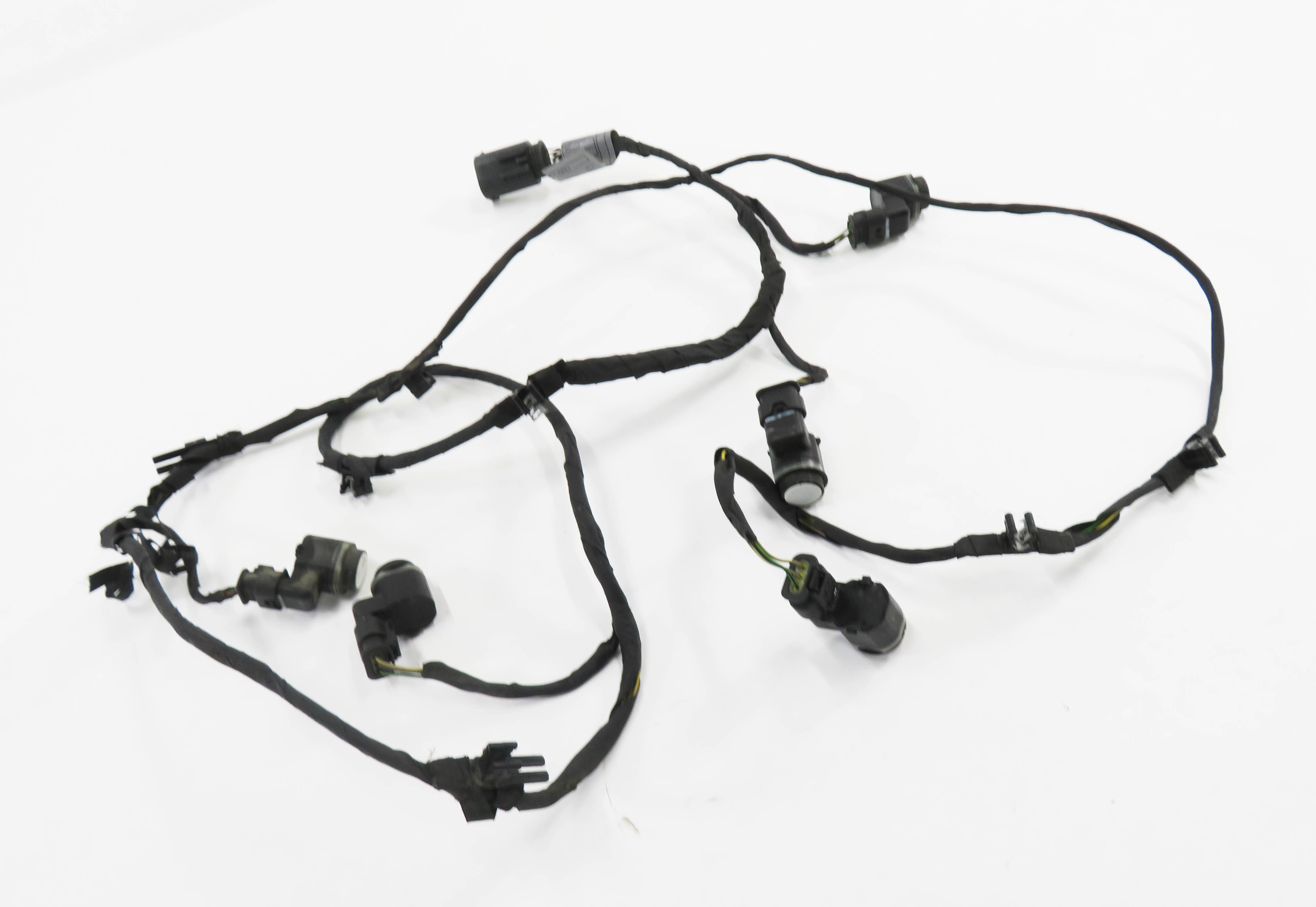 2012 BMW 750i (F01) FRONT PDC PARK DISTANCE SENSOR SET w/ HARNESS (ALPINE WHITE) — exact item pictured
