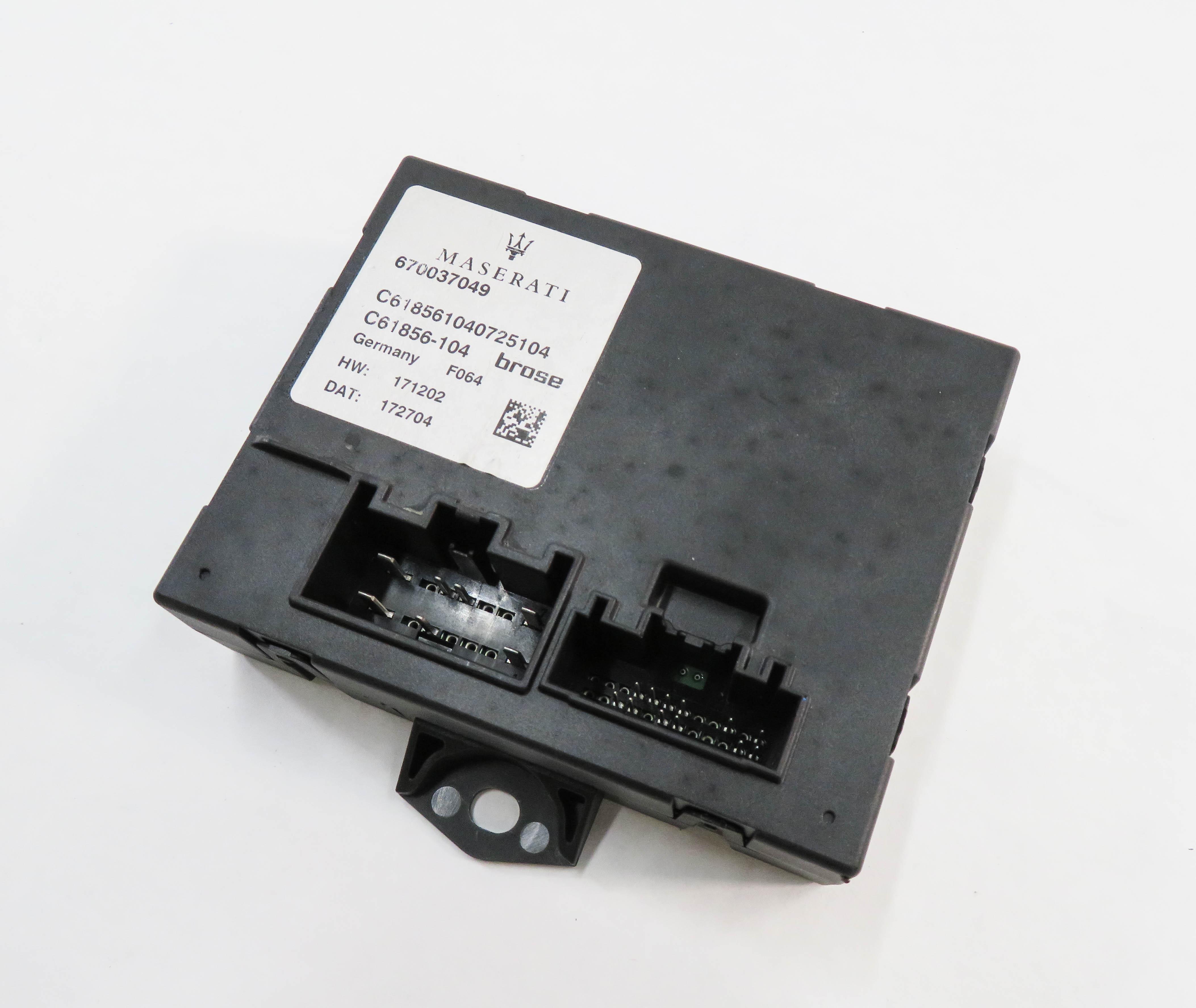 2018 MASERATI QUATTROPORTE S (M156) REAR TRUNK CONTROL MODULE — exact item pictured