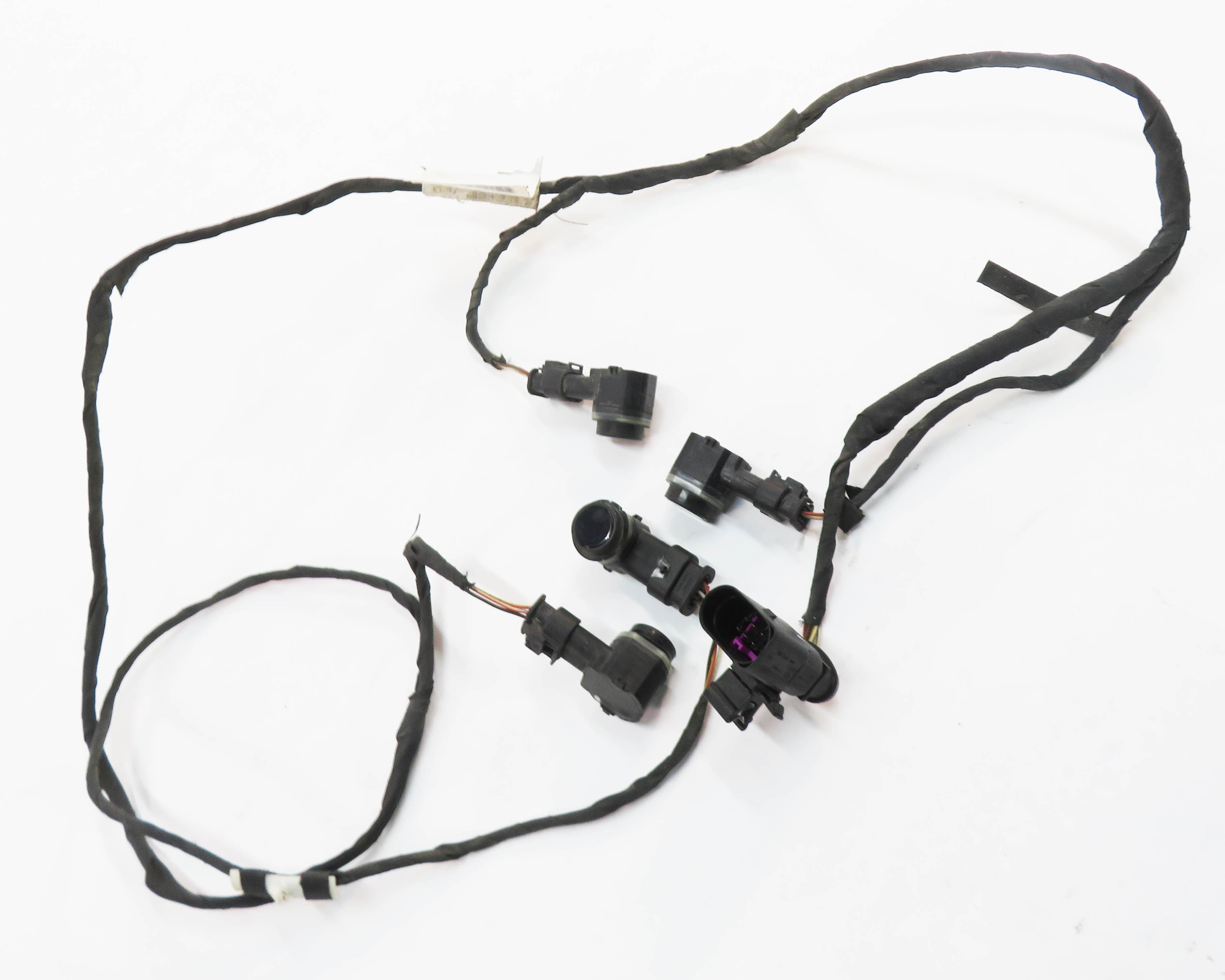 2011 AUDI A8 (D4 4H) REAR PDC PARK DISTANCE SENSOR SET w/ HARNESS (BLACK PEARL) — exact item pictured