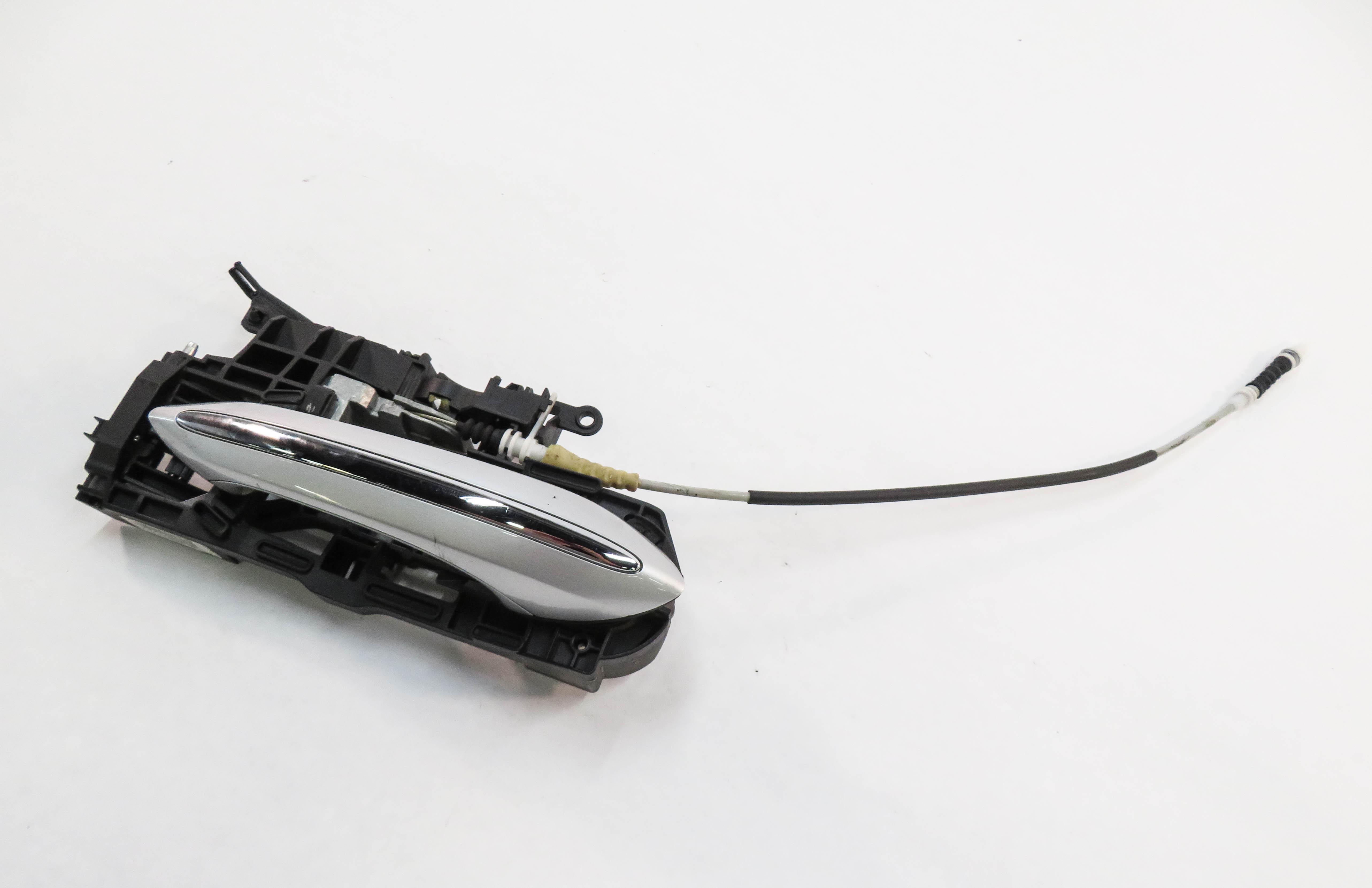 2011-2016 BMW 528i 535i 550i M5 (F10) RIGHT FRONT DOOR HANDLE w/ LIGHT (SILVER) — exact item pictured