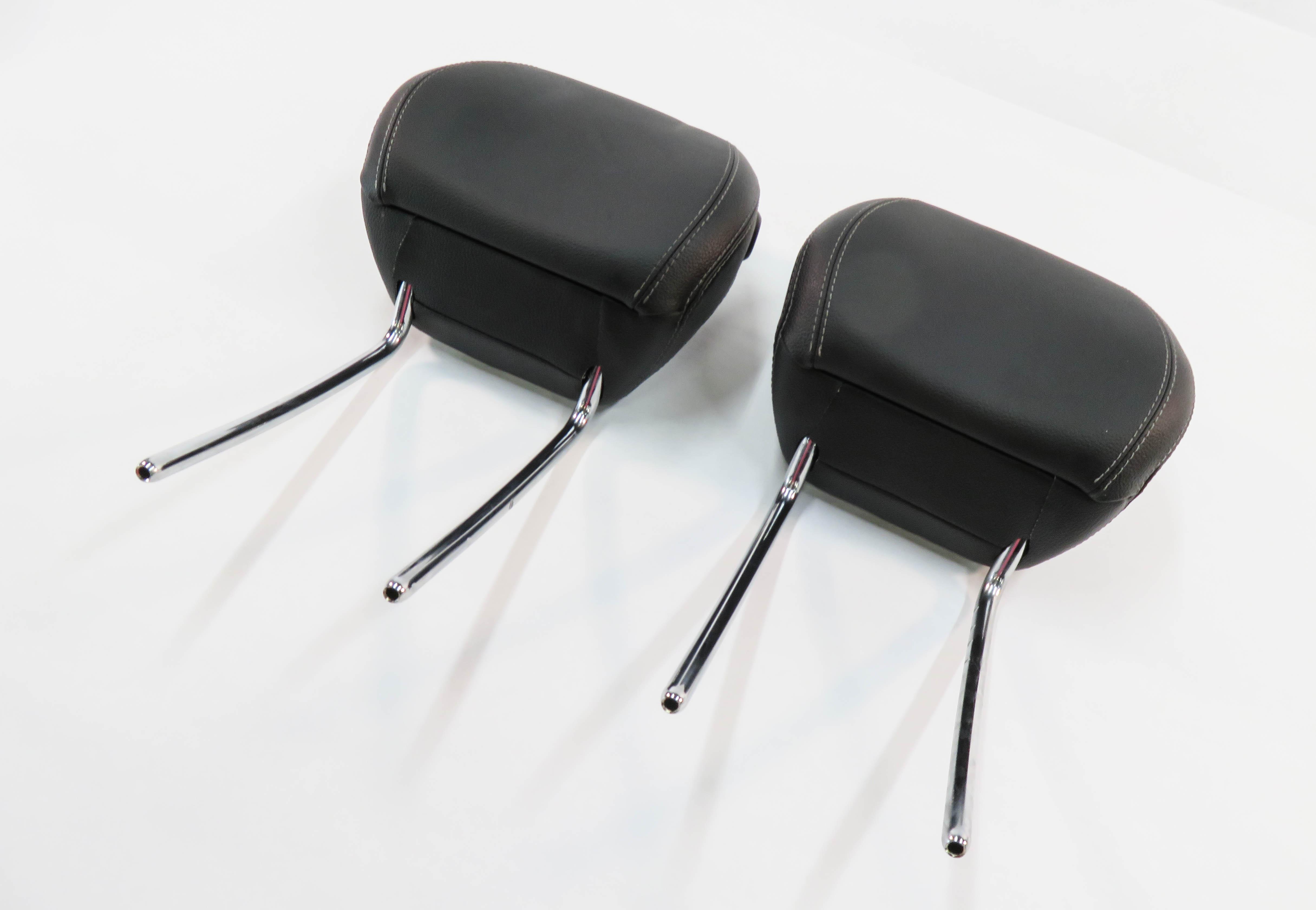 2013 MERCEDES GL450 (X166) FRONT LEFT & RIGHT SEAT HEADREST SET-2 (BLACK 101A) — exact item pictured