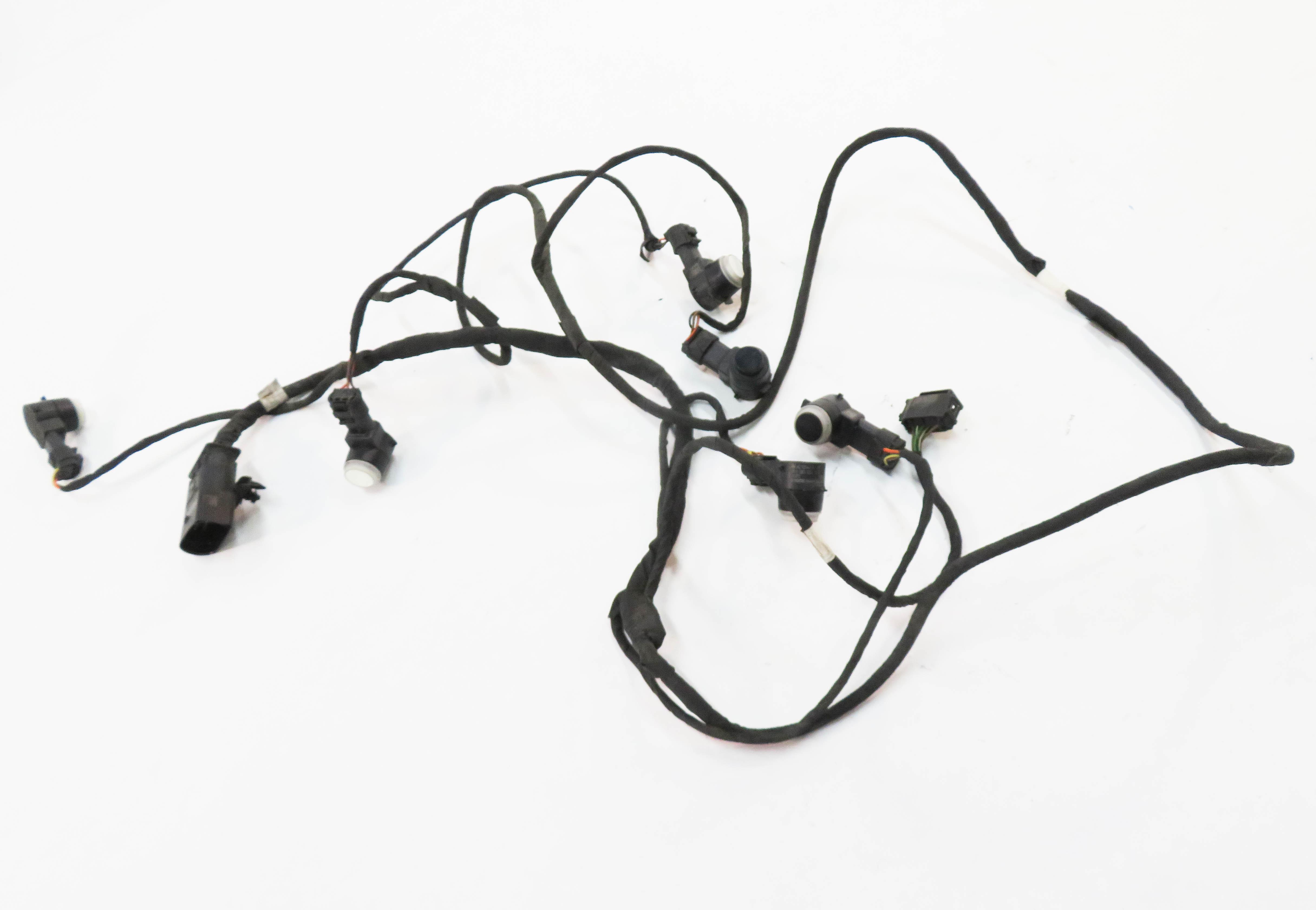2013 MERCEDES GL450 (X166) FRONT PDC PARK DISTANCE SENSOR SET w/ HARNESS (SHITE) — exact item pictured