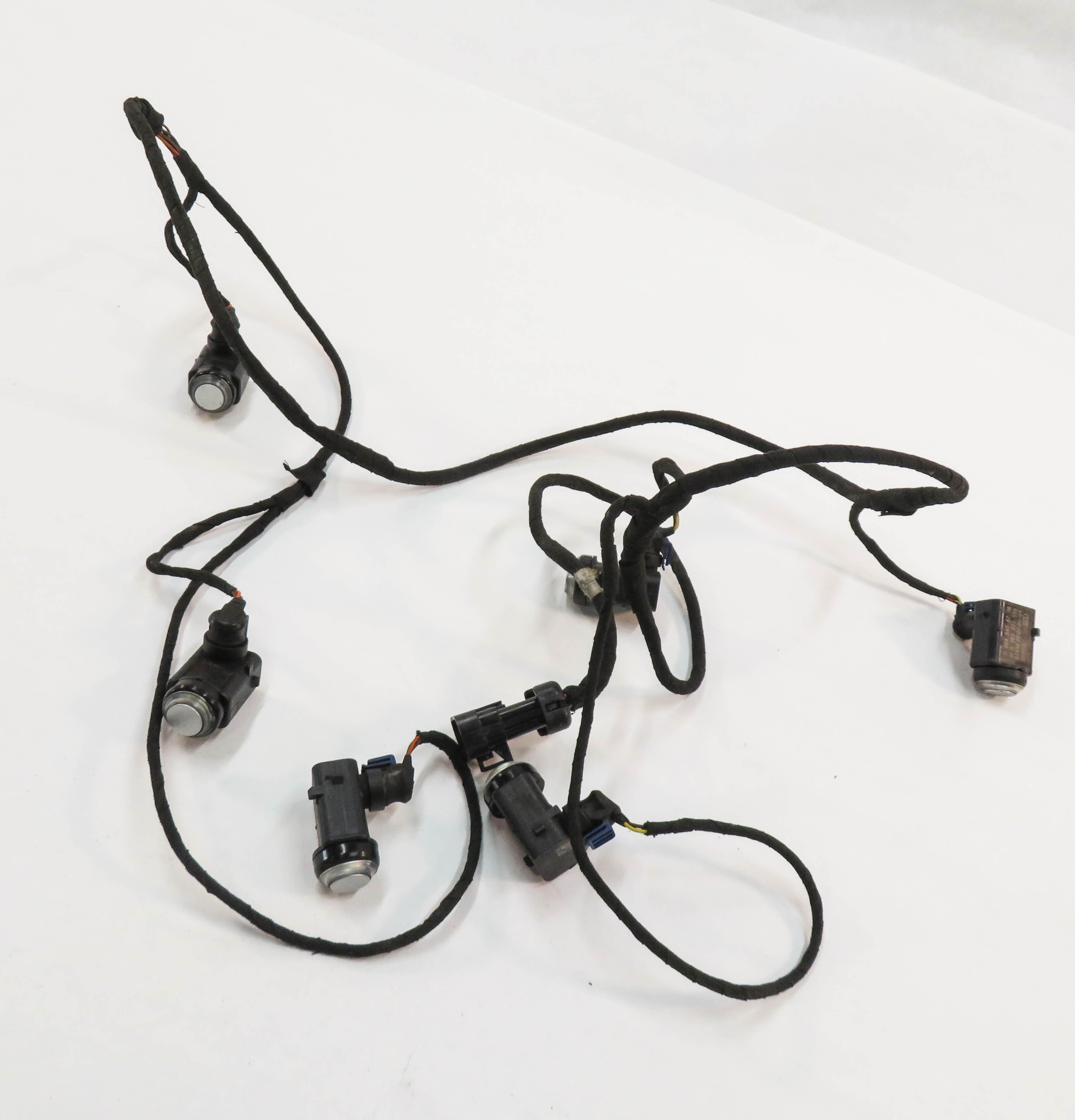 07 MERCEDES GL450 (X164) FRONT PDC PARK DISTANCE SENSOR SET w/ HARNESS (SILVER) — exact item pictured