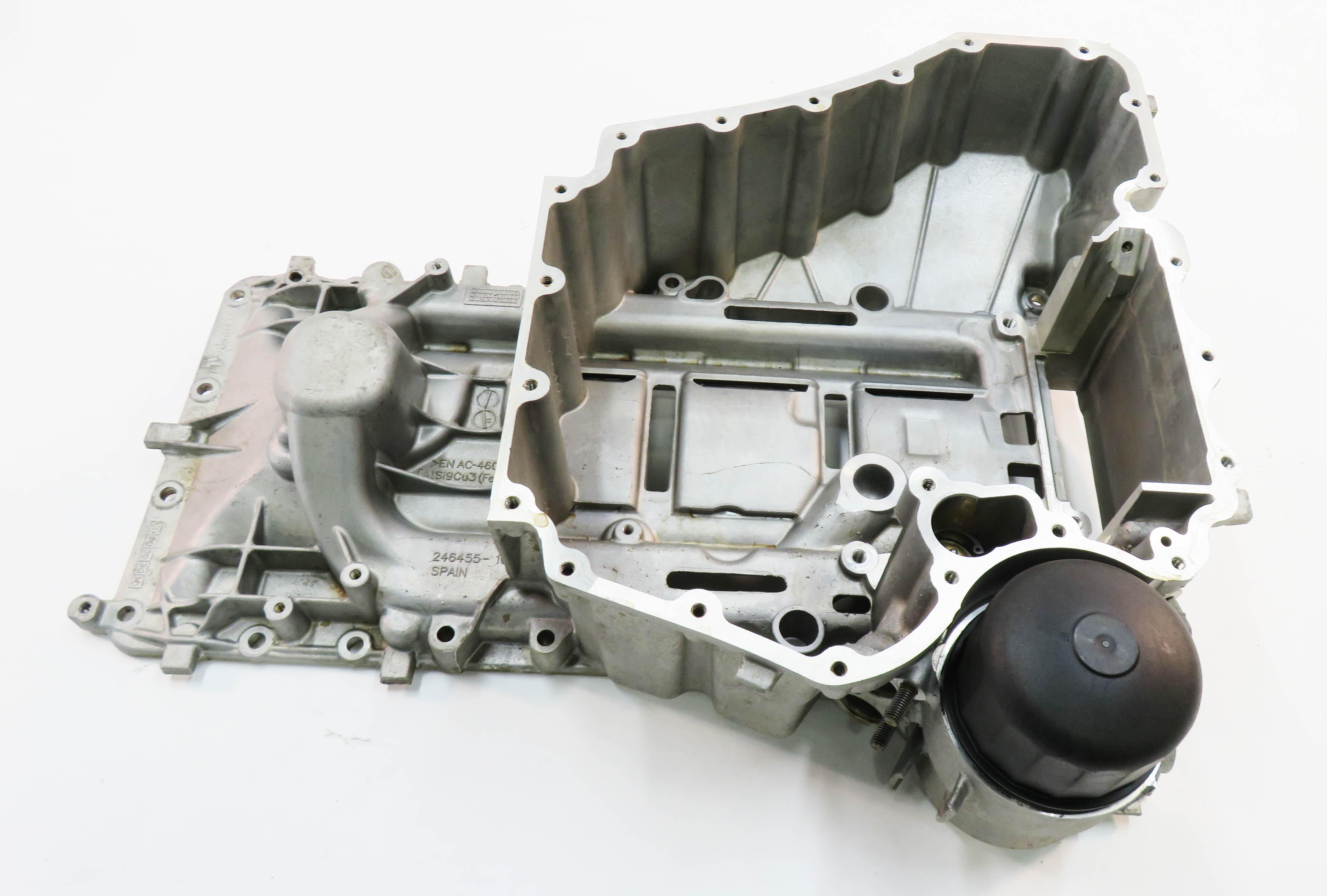 2012-2019 BMW M5 M6 (F06 F10 F12 F13) 4.4L S63 V8 ENGINE - UPPER OIL PAN CRADLE — exact item pictured