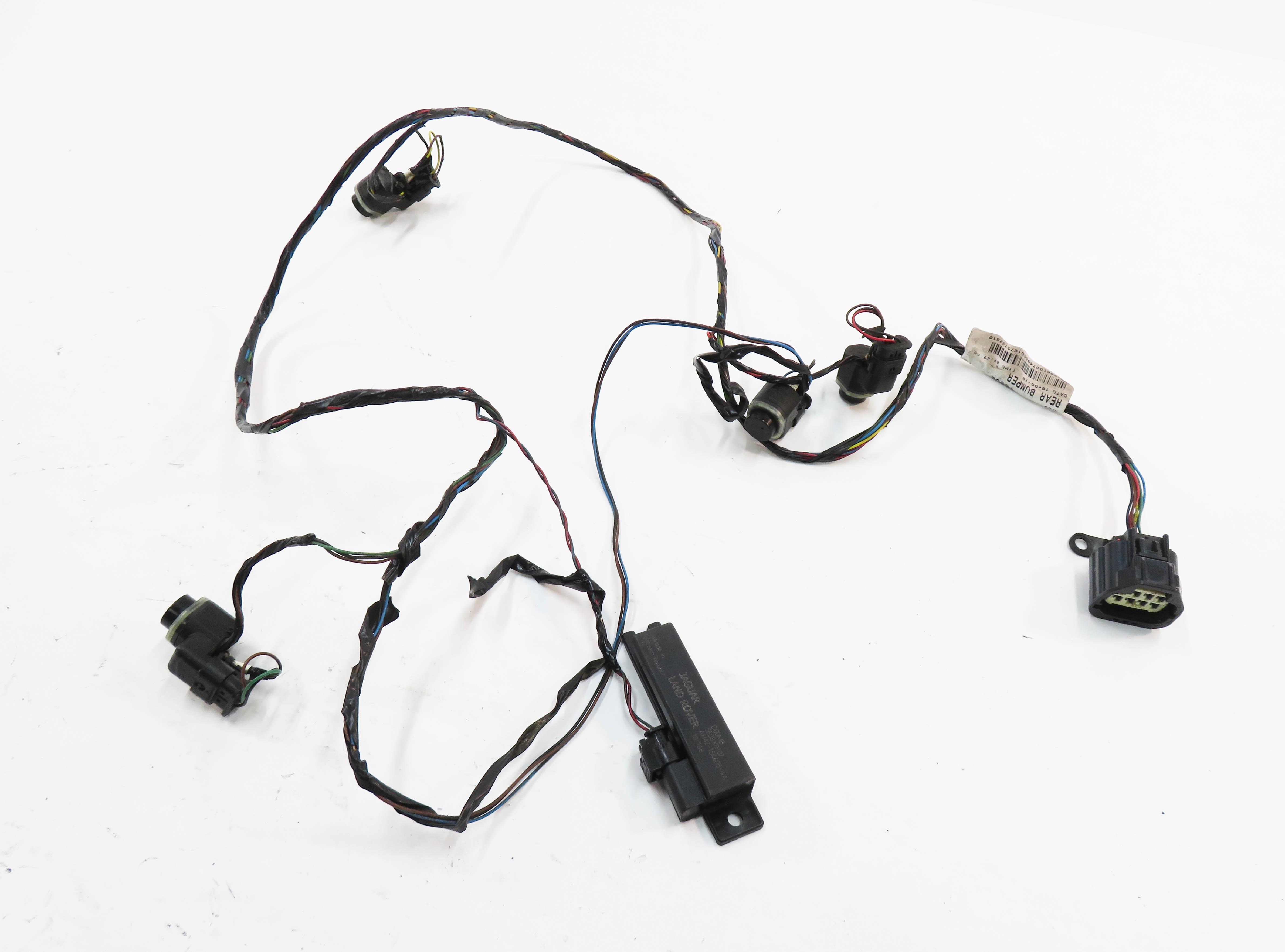 2011 LAND ROVER LR4 - REAR PDC PARK DISTANCE SENSOR SET w/ HARNESS (BLACK) — exact item pictured