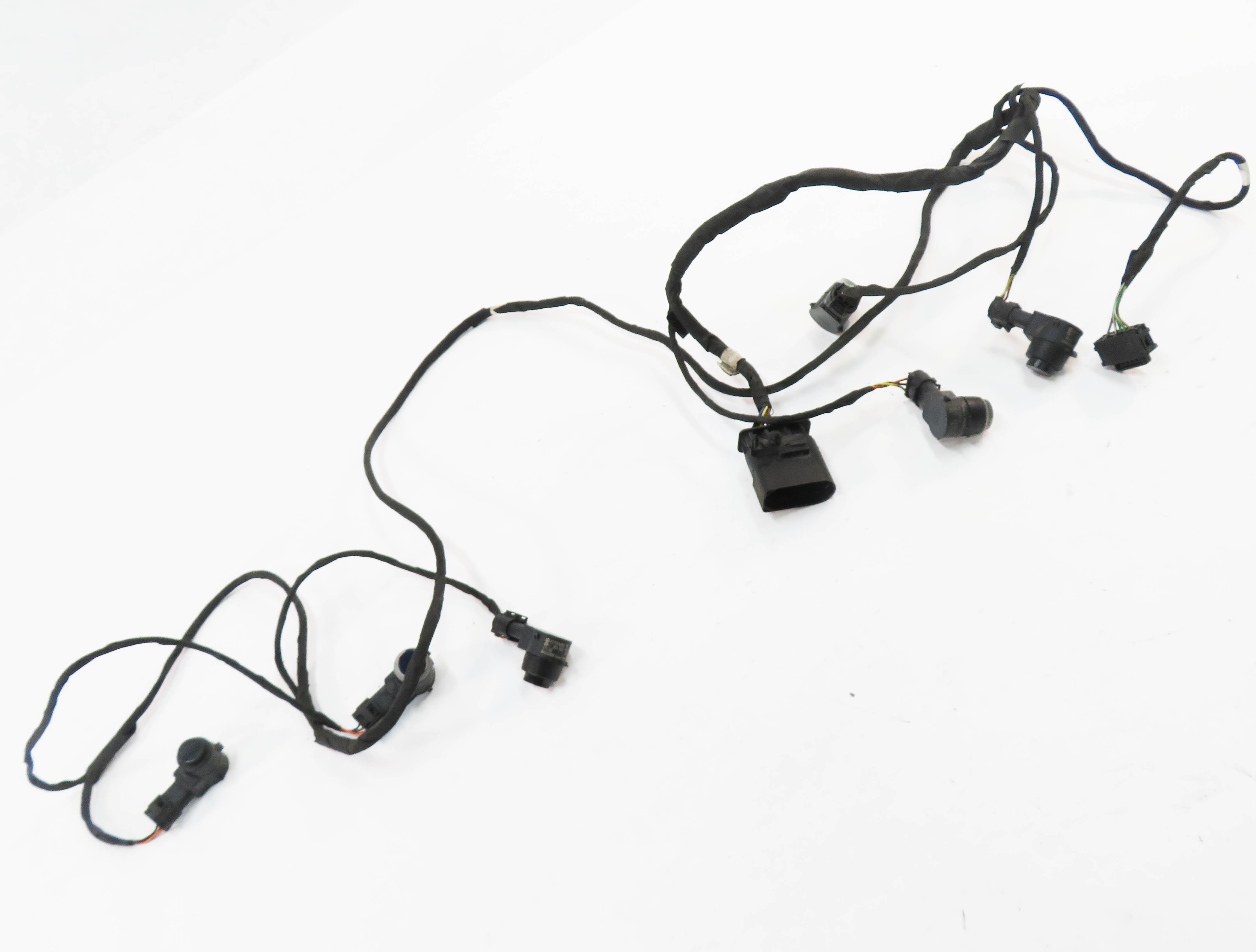 2014 MERCEDES GL550 (X166) FRONT PDC PARK DISTANCE SENSOR SET w/ HARNESS (BLUE) — exact item pictured