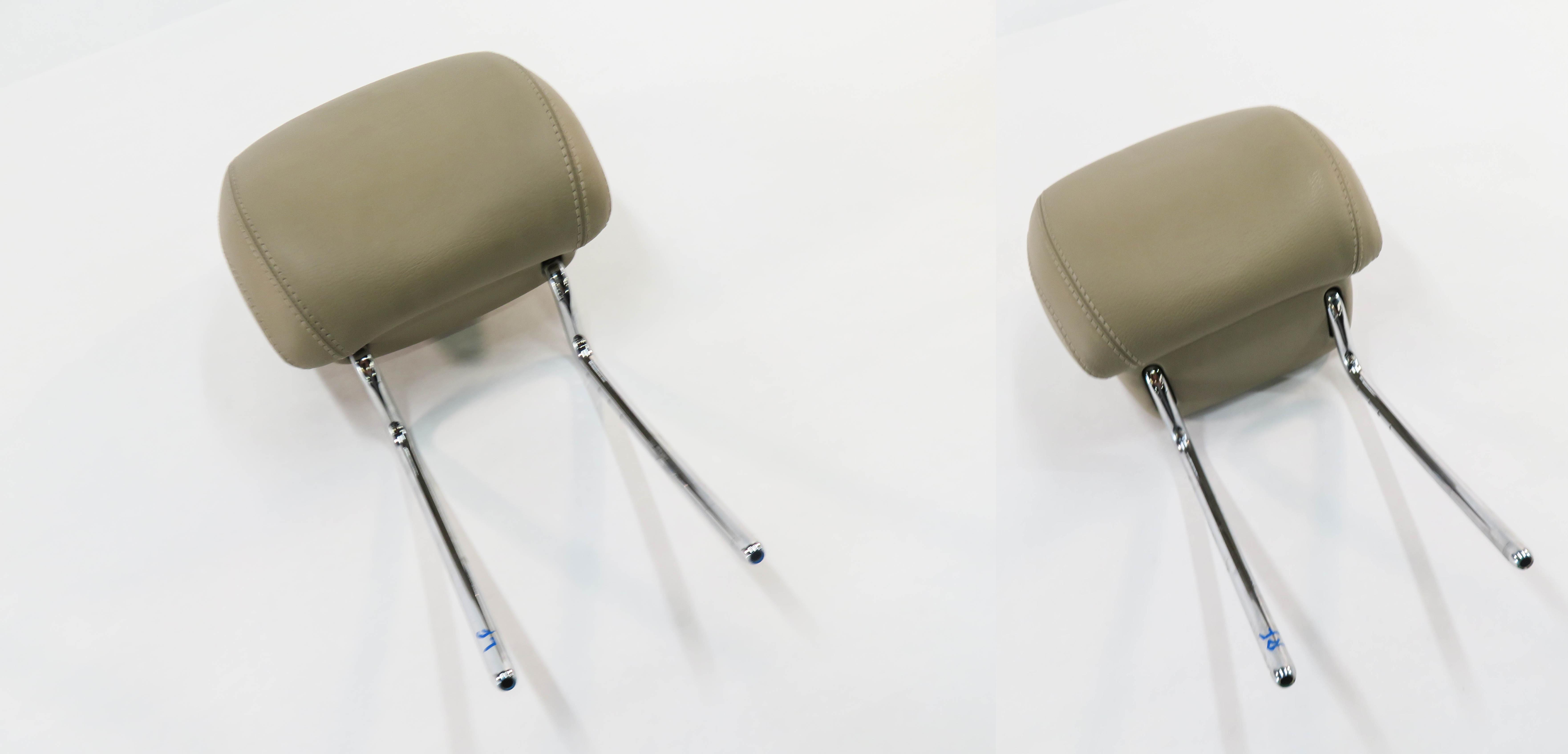 2014 MERCEDES GL550 (X166) FRONT LEFT & RIGHT SEAT HEADREST SET (BEIGE LEATHER) — exact item pictured