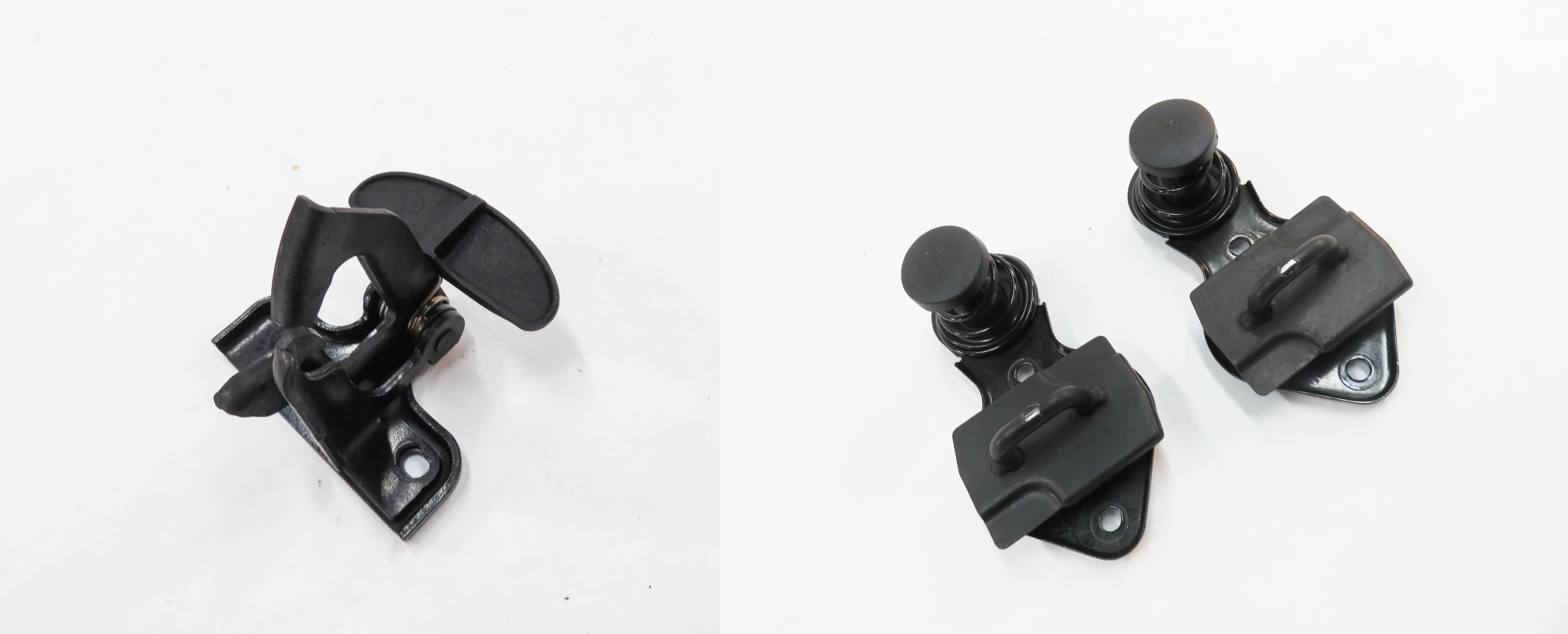 2009 MERCEDES GL550 (X164) FRONT HOOD SAFETY LATCH STRIKER SPRING SET-3 — exact item pictured