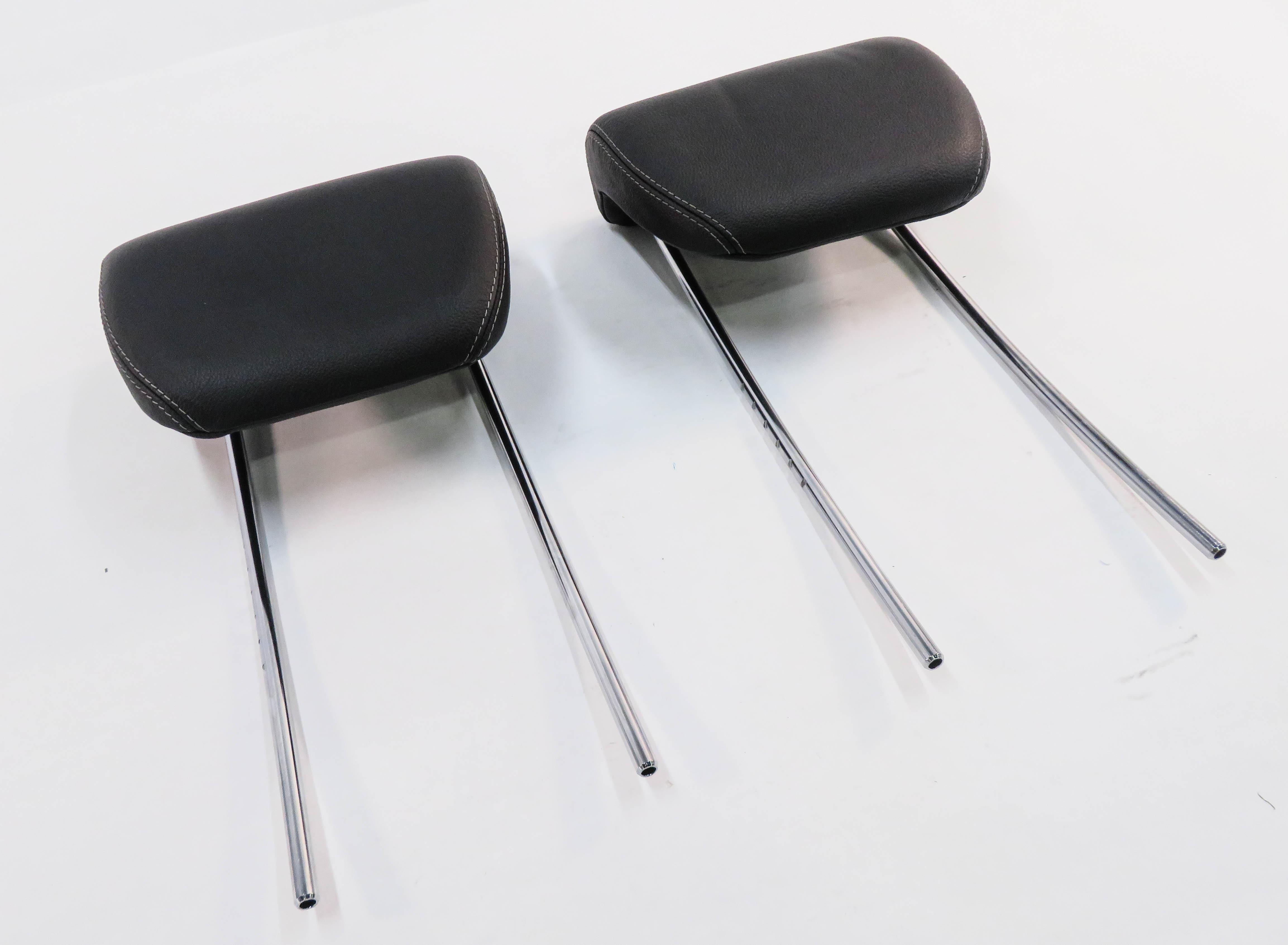2009 MERCEDES GL550 (X164) REAR 3rd THIRD ROW SEAT HEADREST SET-2 (BLACK 201A) — exact item pictured