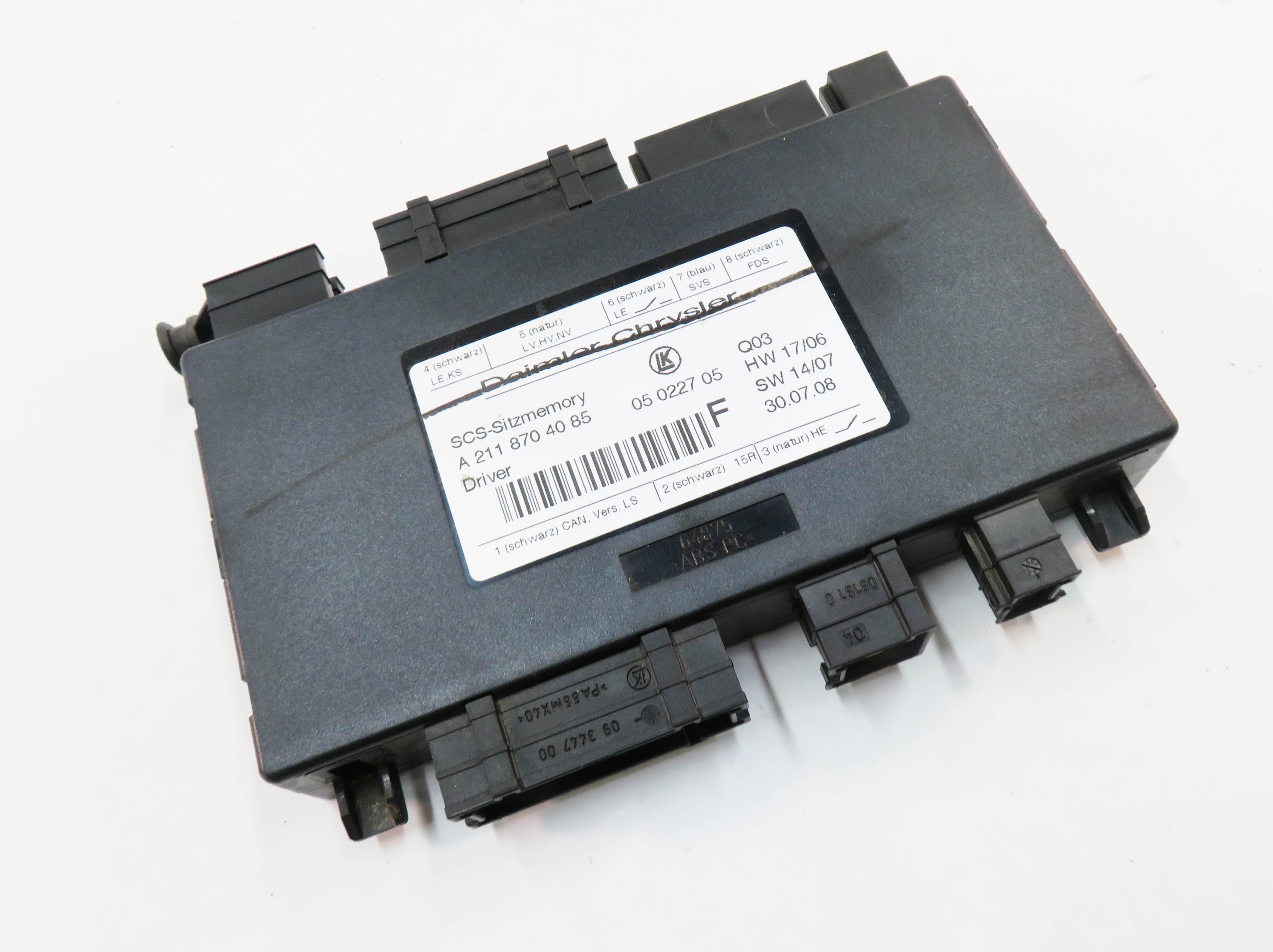 2009 MERCEDES GL550 (X164) LEFT FRONT DRIVER SEAT CONTROL MODULE — exact item pictured