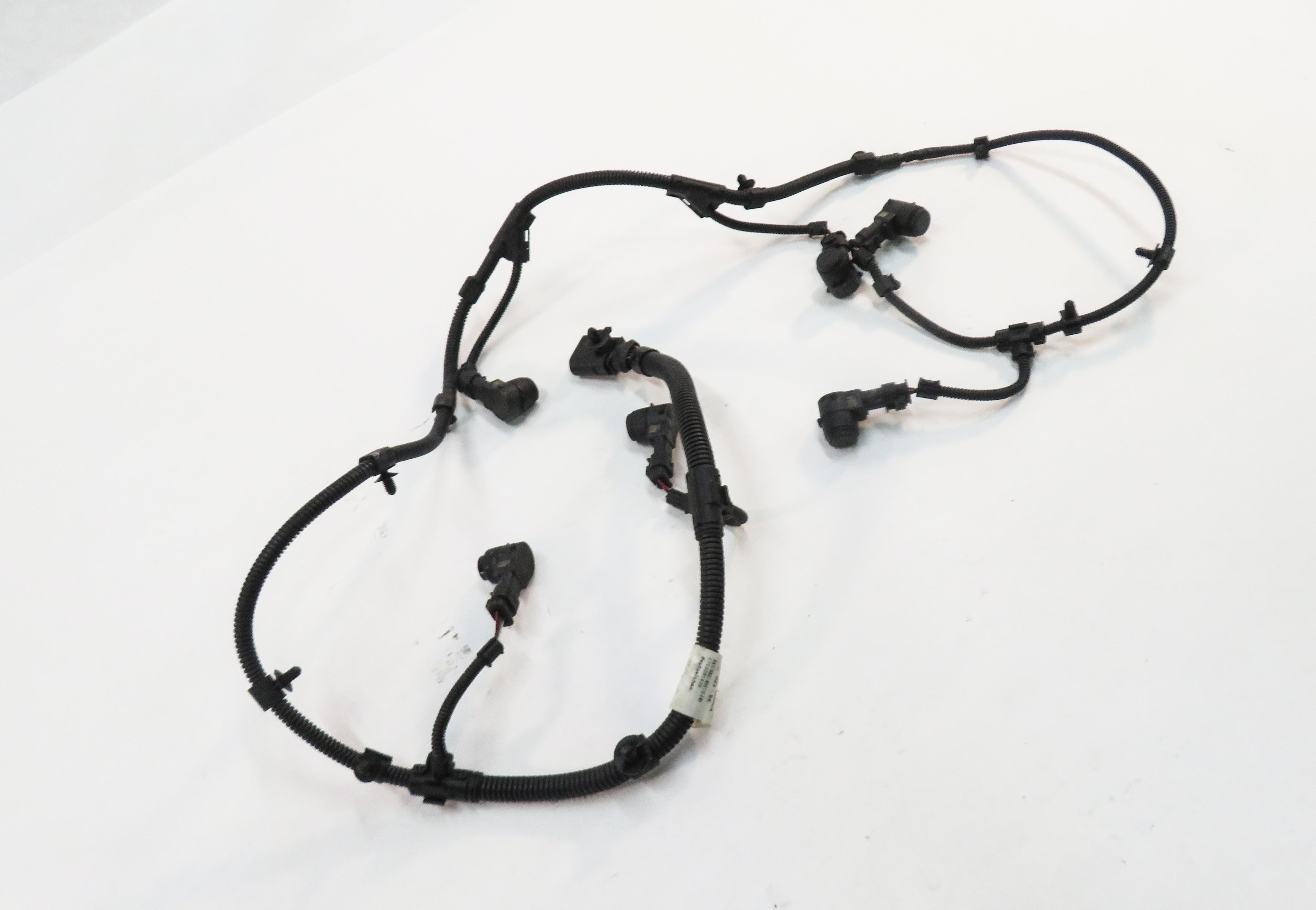 2008 PORSCHE CAYENNE (957) REAR PDC PARK DISTANCE SENSOR SET w/ HARNESS (BLACK) — exact item pictured
