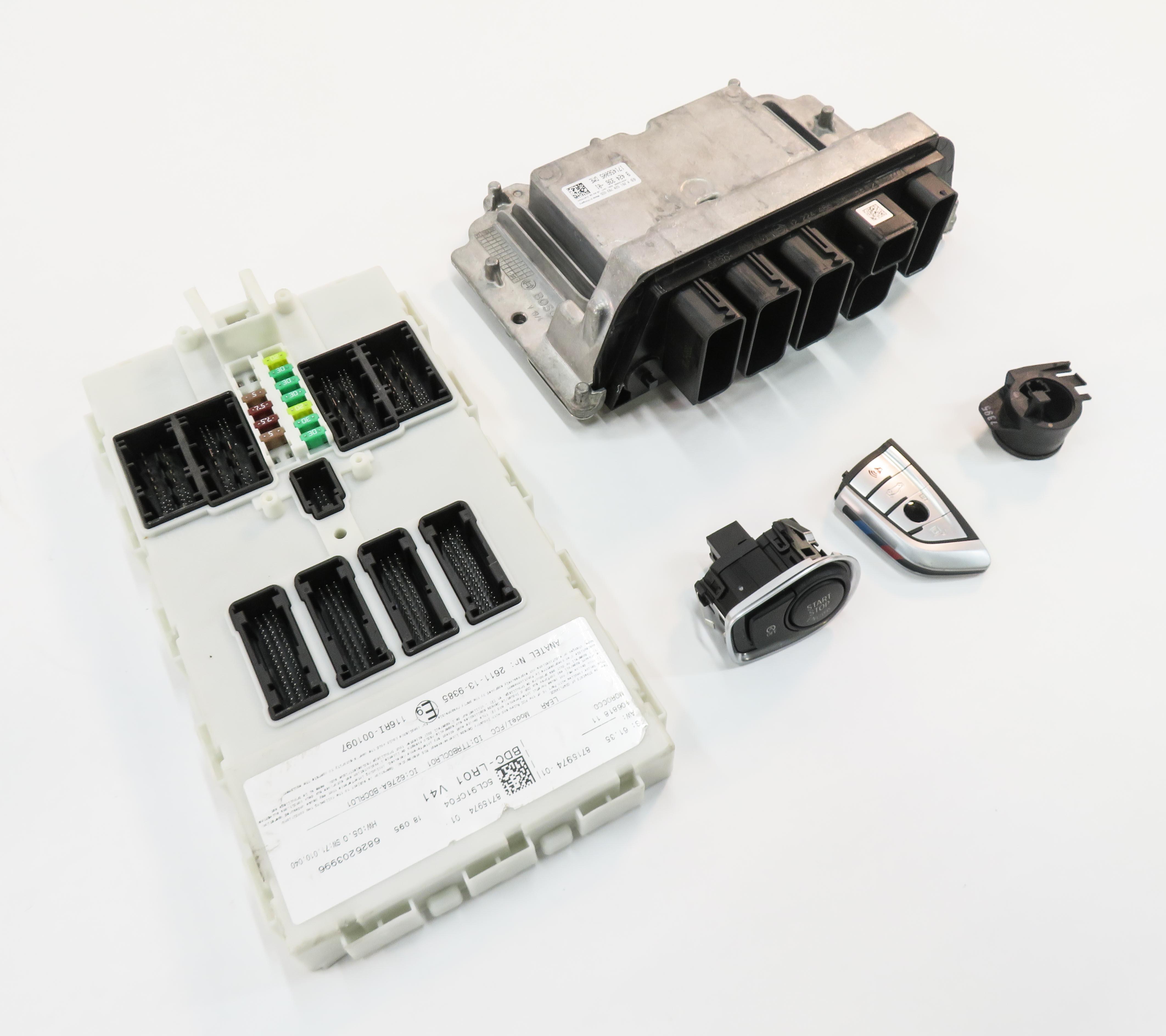 18-19 BMW X1 X2 (F39 F48) 2.0L B46 TURBO ENGINE DME IMMOBILIZER MODULE KEY SET — exact item pictured