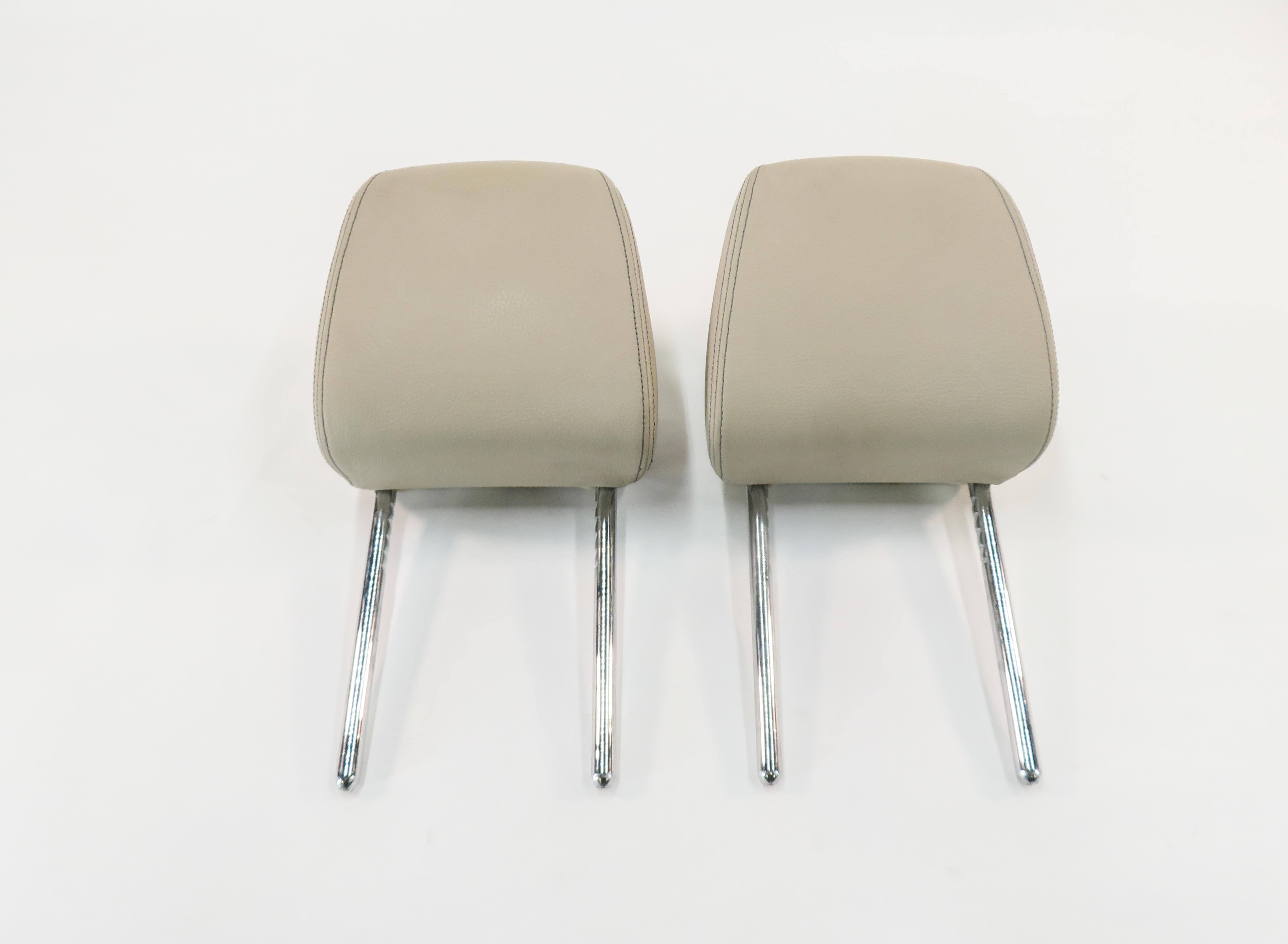 2018 BMW X1 (F48) FRONT LEFT & RIGHT SEAT HEADREST SET-2 (OYSTER LEATHER) — exact item pictured