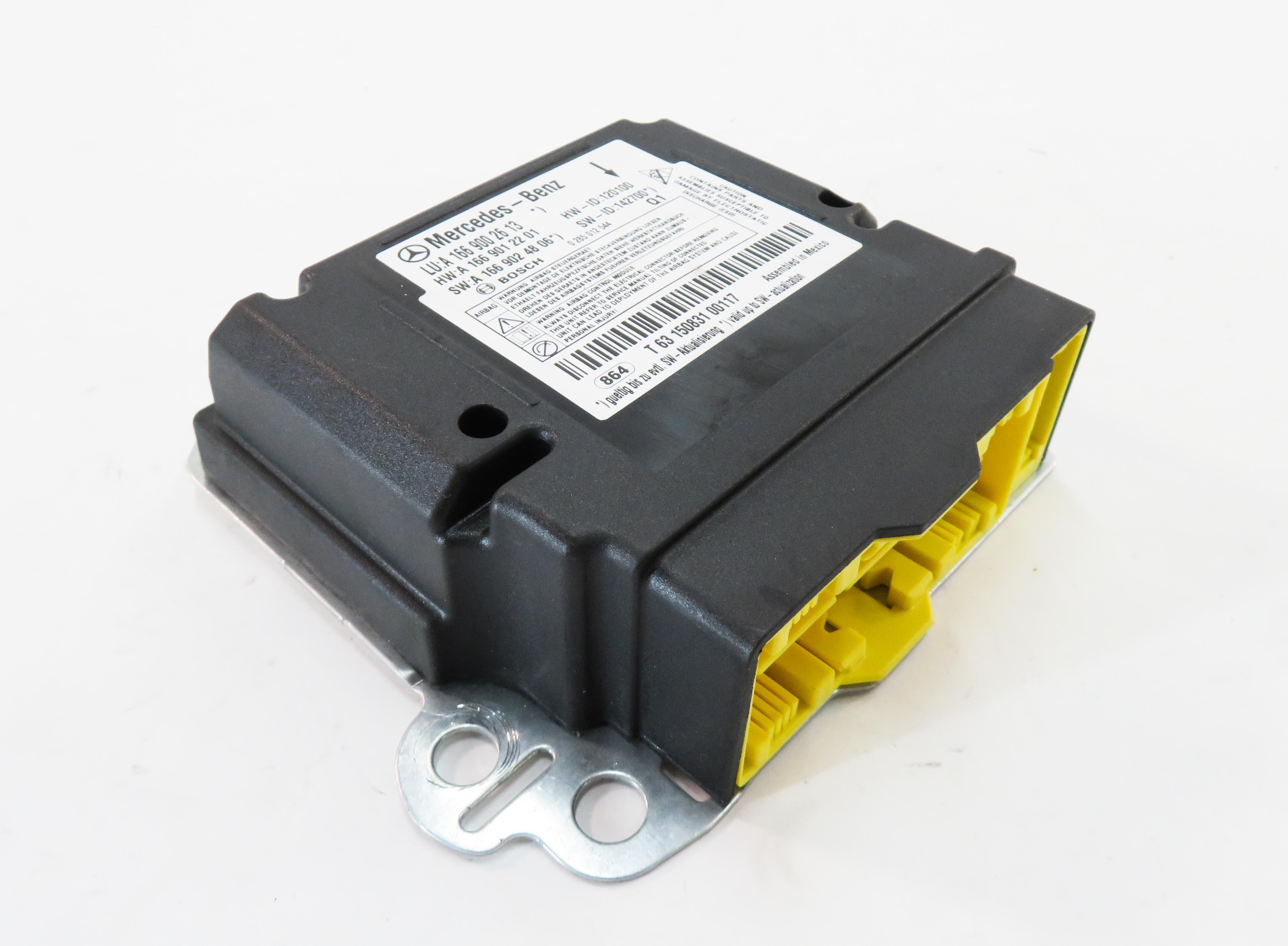 16-17 MERCEDES GL GLE GLS CLASS X166 SAFETY RESTRAINT BAGG CONTROL MODULE — exact item pictured