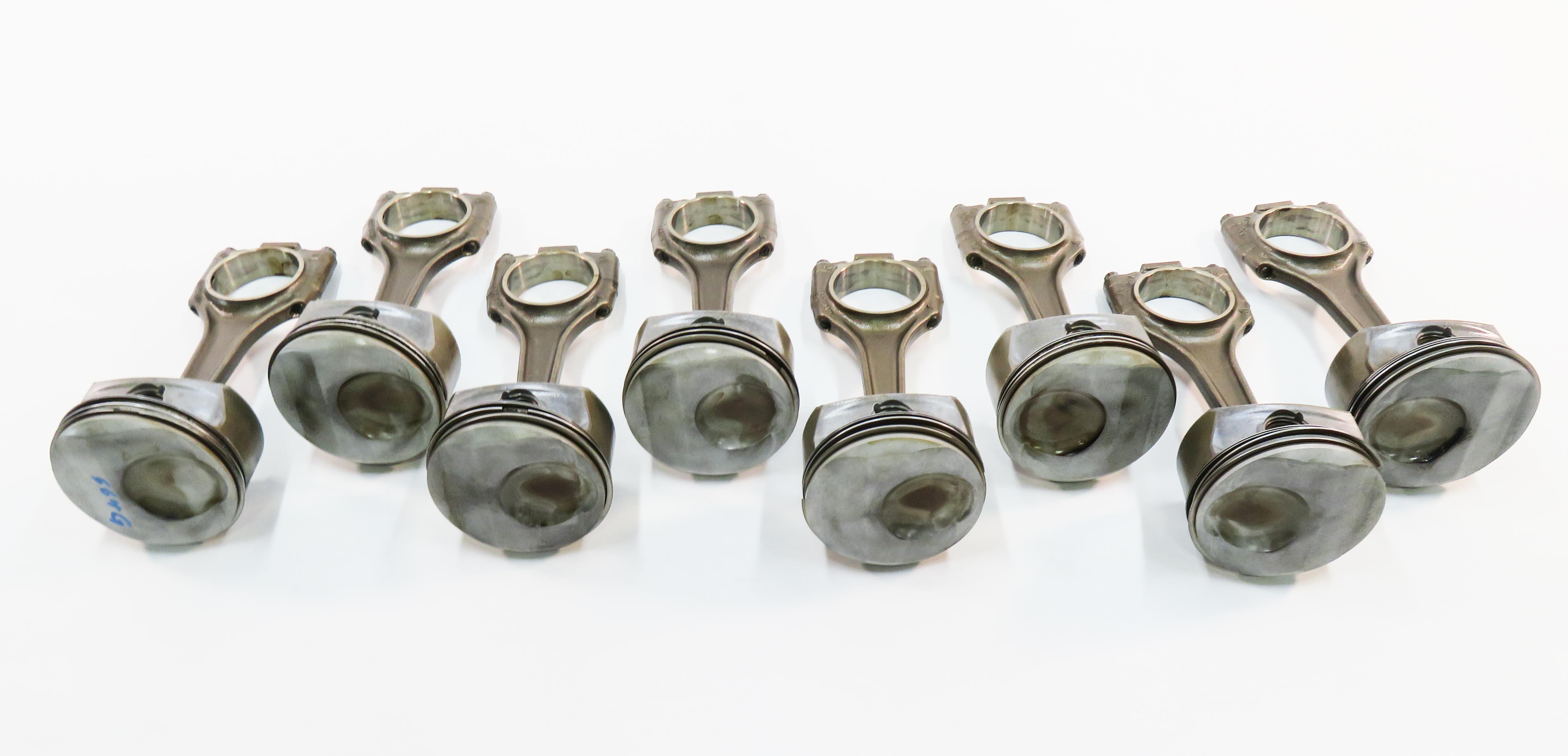 08-12 PORSCHE CAYENNE PANAMERA (958 970) 3.6L M46 / 4.8L M48 ENGINE PISTON SET — exact item pictured