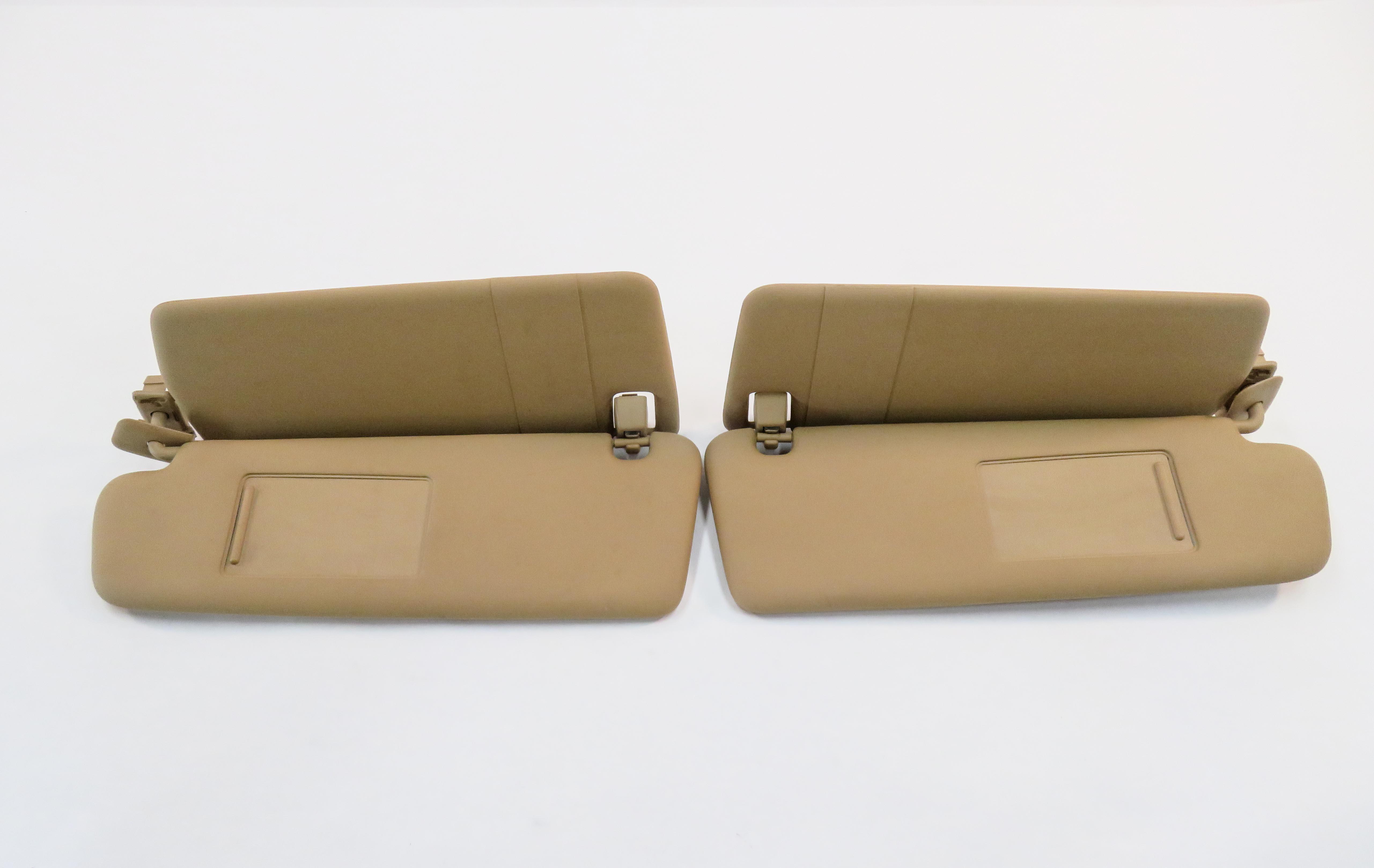2011-2014 PORSCHE CAYENNE (958) FRONT LEFT & RIGHT SUNVISOR SHADE SET (BEIGE) — exact item pictured