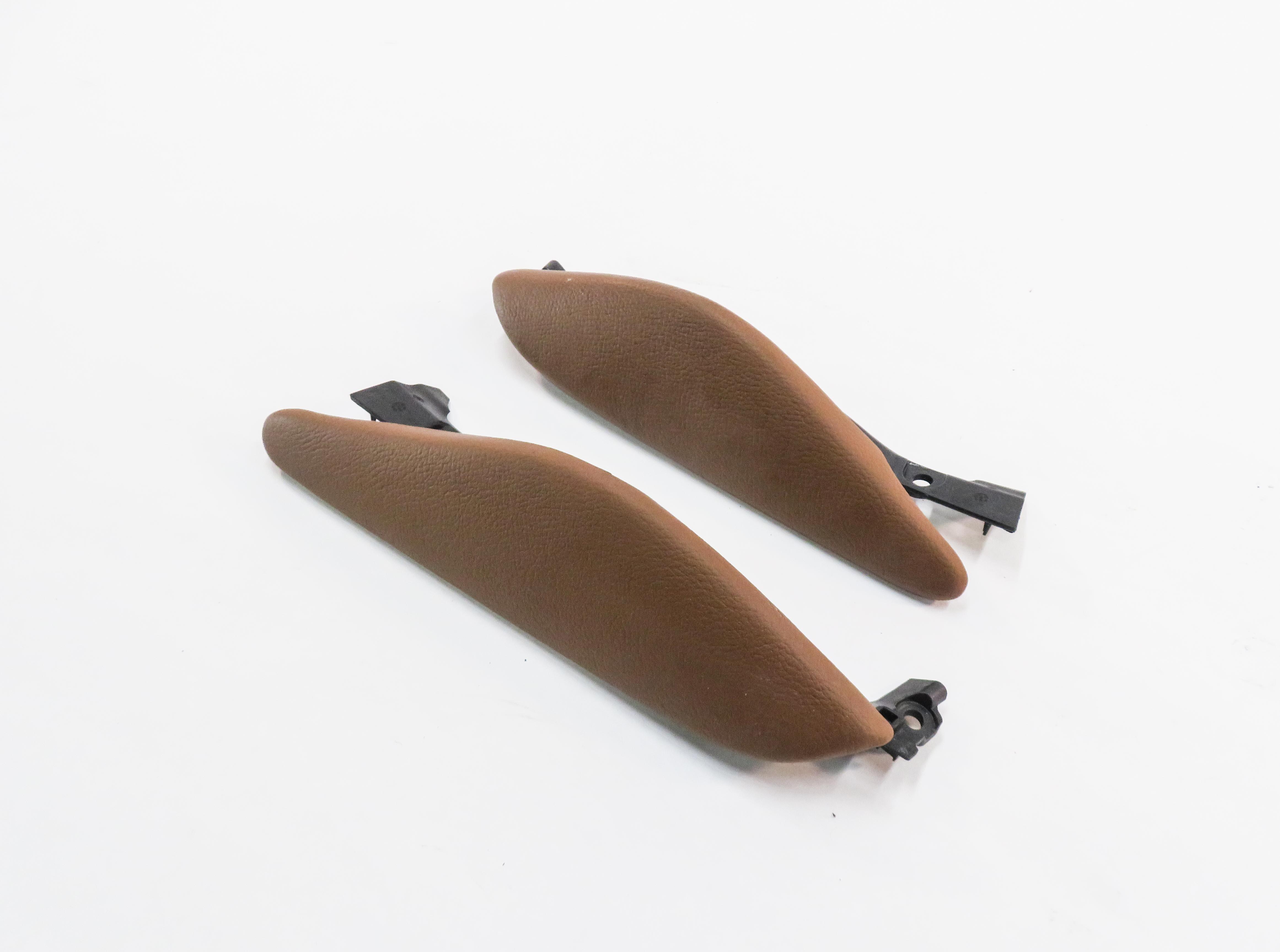2009 BMW X6 (E71) FRONT LEFT & RIGHT CENTER CONSOLE TRIM PAD SET (SADDLE BROWN) — exact item pictured