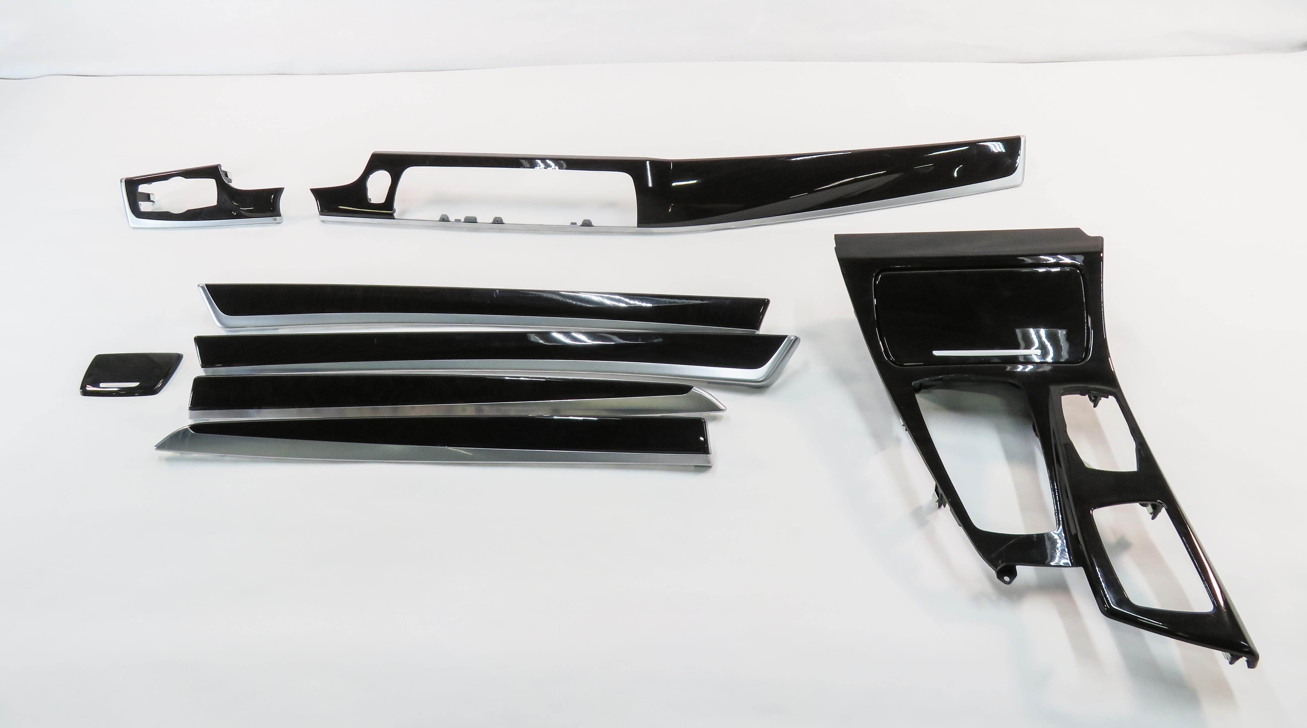 2015 BMW 535i (F10) DASH DOOR CONSOLE WOOD GRAIN TRIM PANEL SET (ASH GRAIN WOOD) — exact item pictured