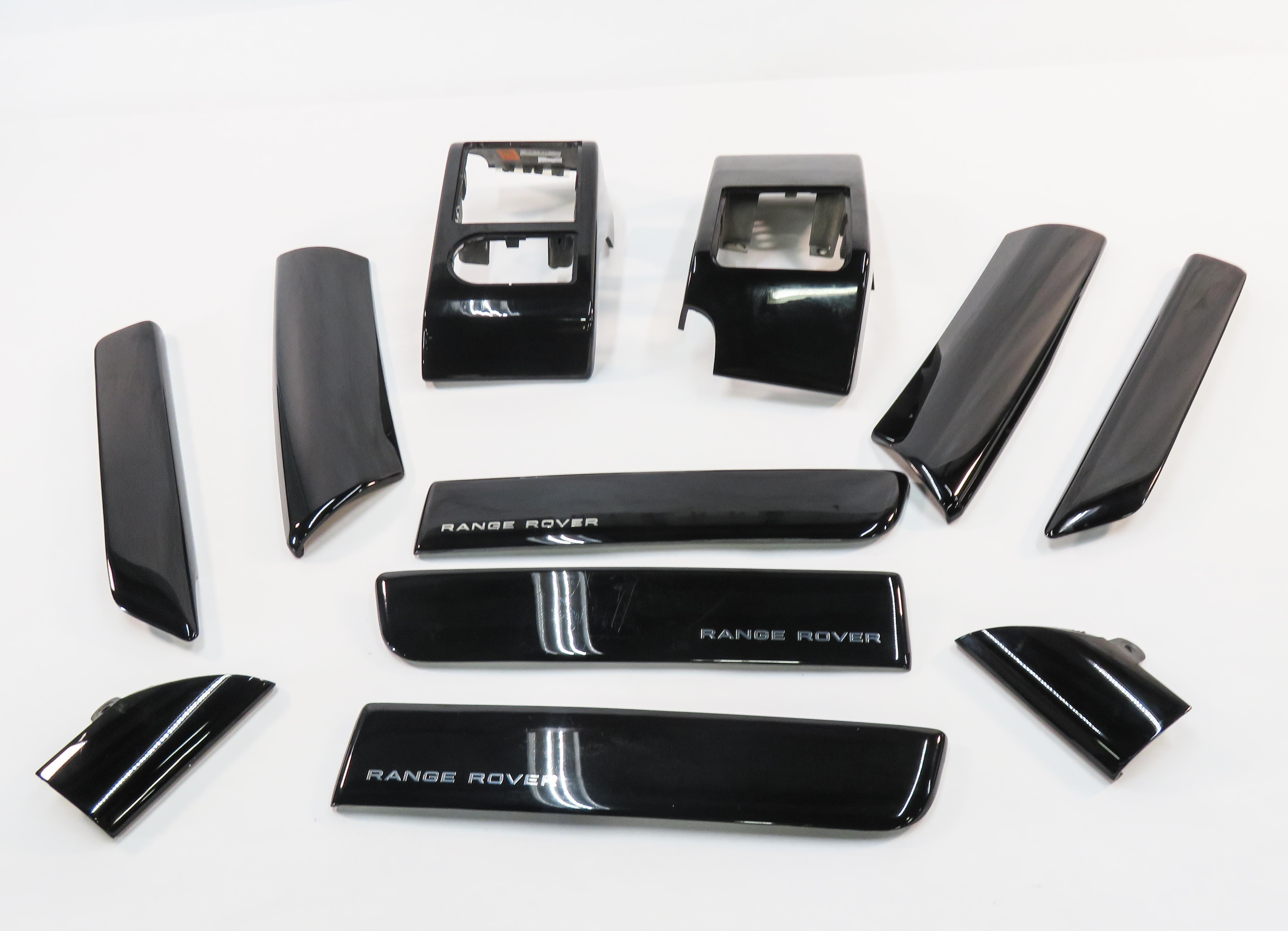 2012 RANGE ROVER (L322) DASH DOOR CONSOLE TRIM PANEL SET (PIANO BLACK) — exact item pictured