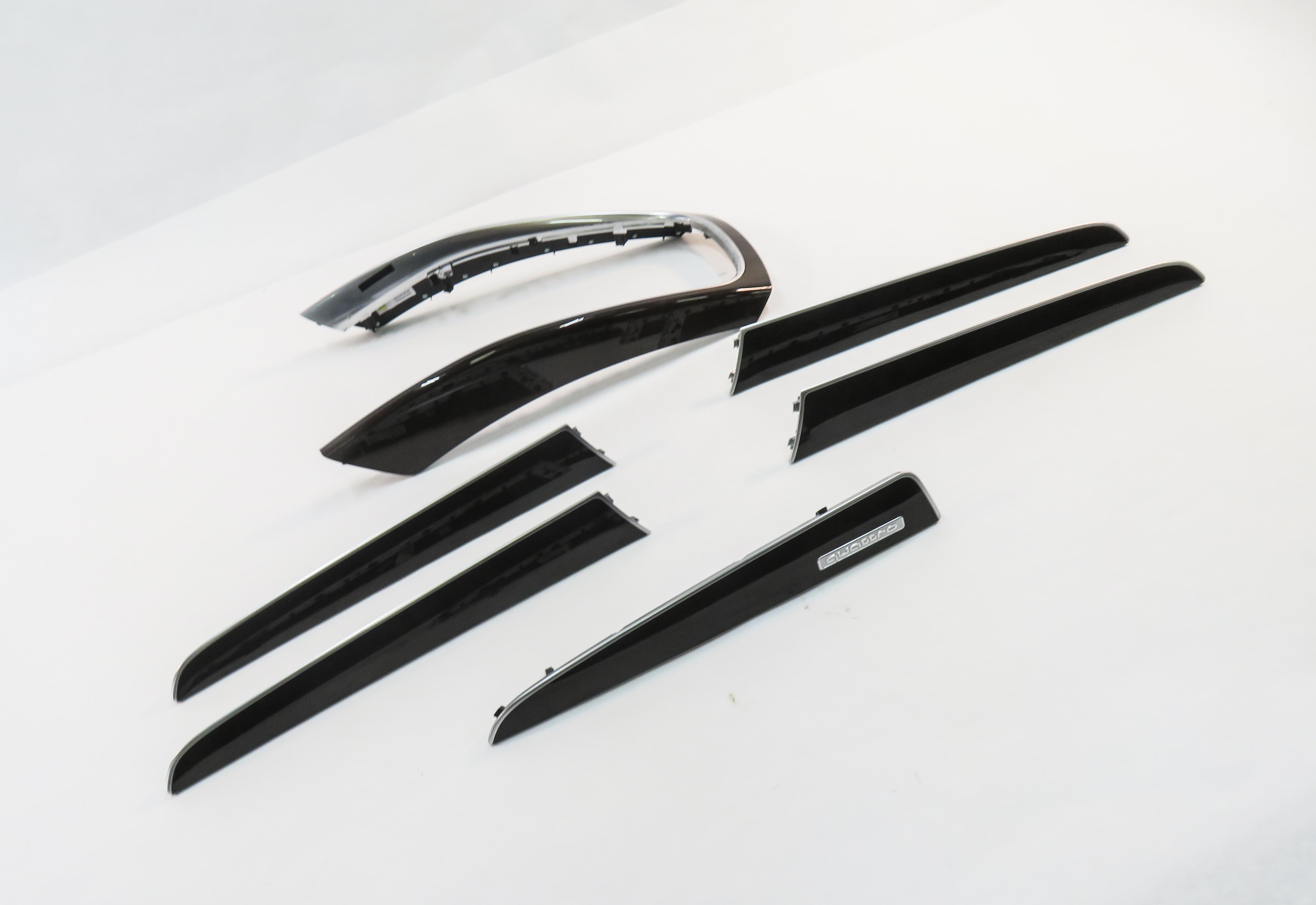 2014 AUDI Q5 (B8 8R) DASH DOOR CONSOLE WOOD GRAIN TRIM PANEL SET (BURR WALNUT) — exact item pictured