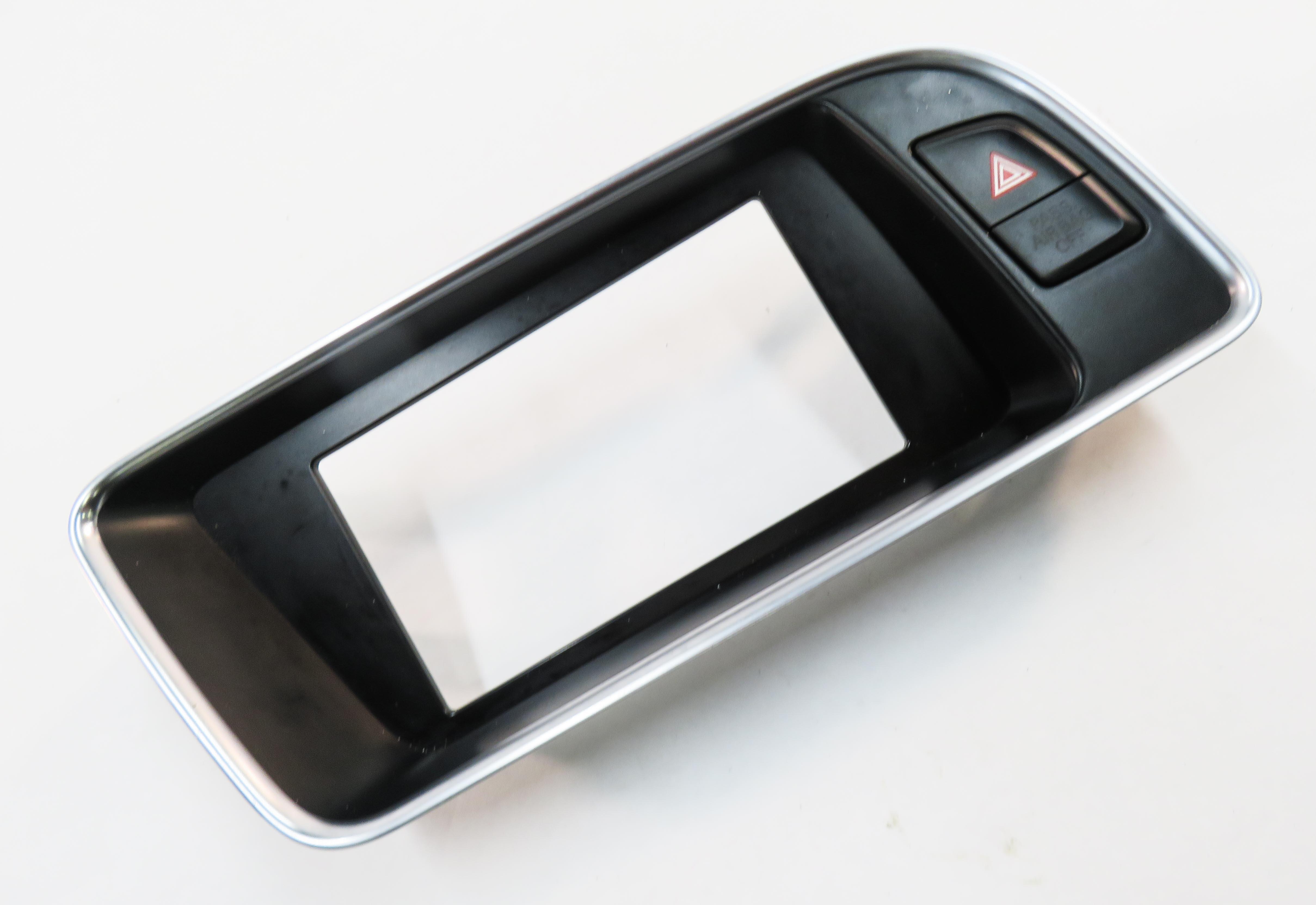 2014 AUDI Q5 (B8 8R) GPS NAVIGATION DISPLAY SCREEN TRIM BEZEL w/ HAZARD SWITCH — exact item pictured