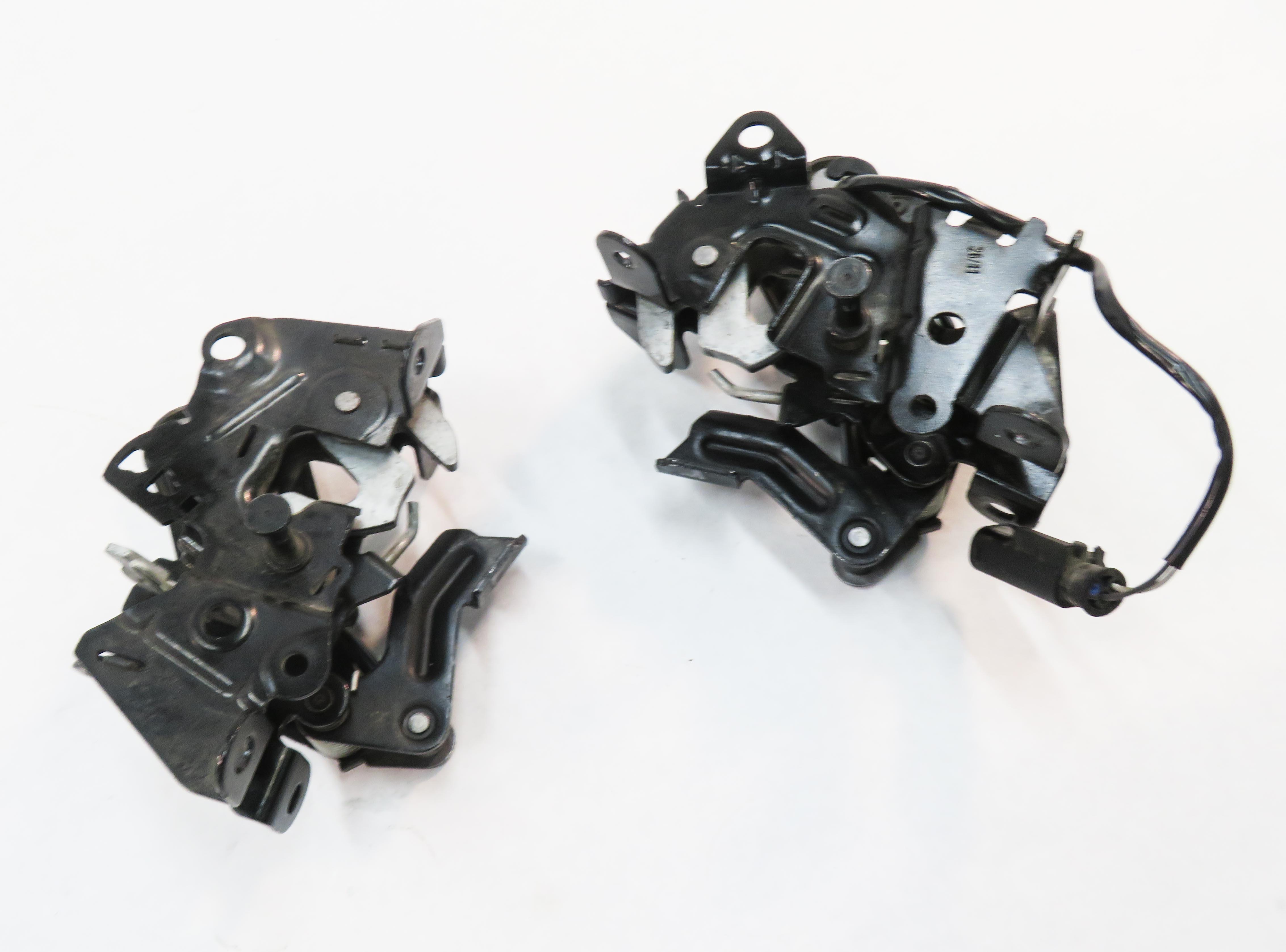 2012 BMW 550i (F10) FRONT LEFT & RIGHT LOWER HOOD LOCK LATCH SET-2 — exact item pictured