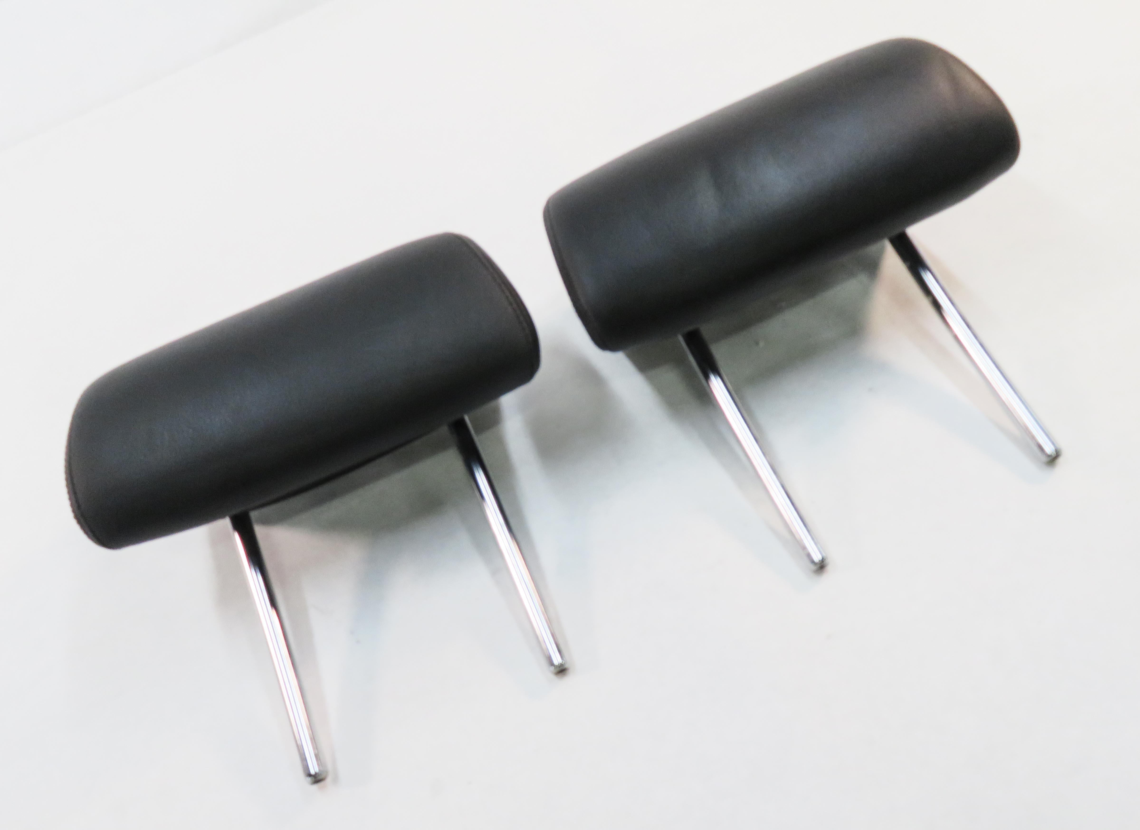 2008 BMW M5 ///M (E60) REAR LEFT & RIGHT ///M SPORT SEAT HEADREST SET-2 (BLACK) — exact item pictured
