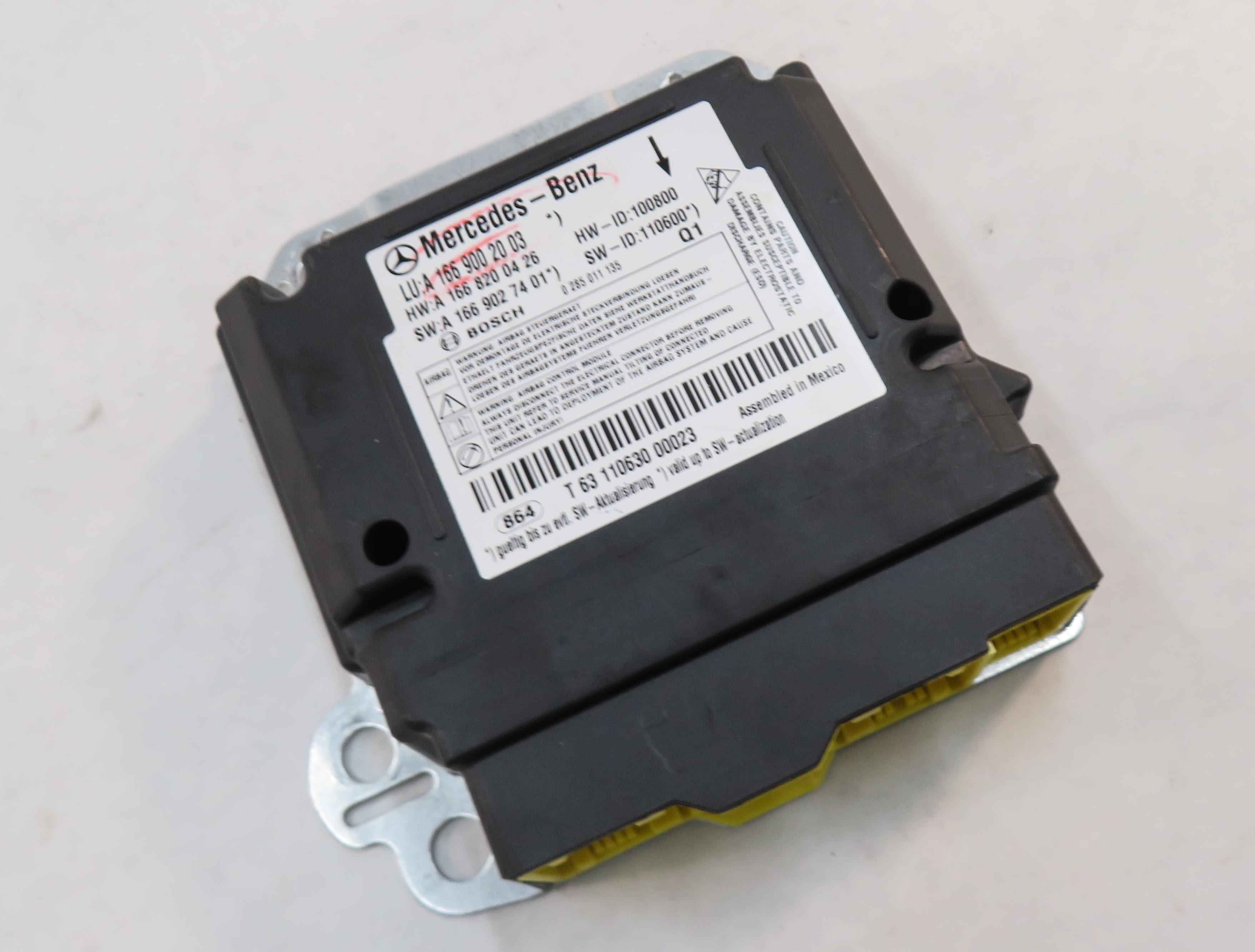 12-15 MERCEDES G550 G63 GL350 GL450 GL550 ML350 ML550 (X166 W166) SRS BAG MODULE — exact item pictured