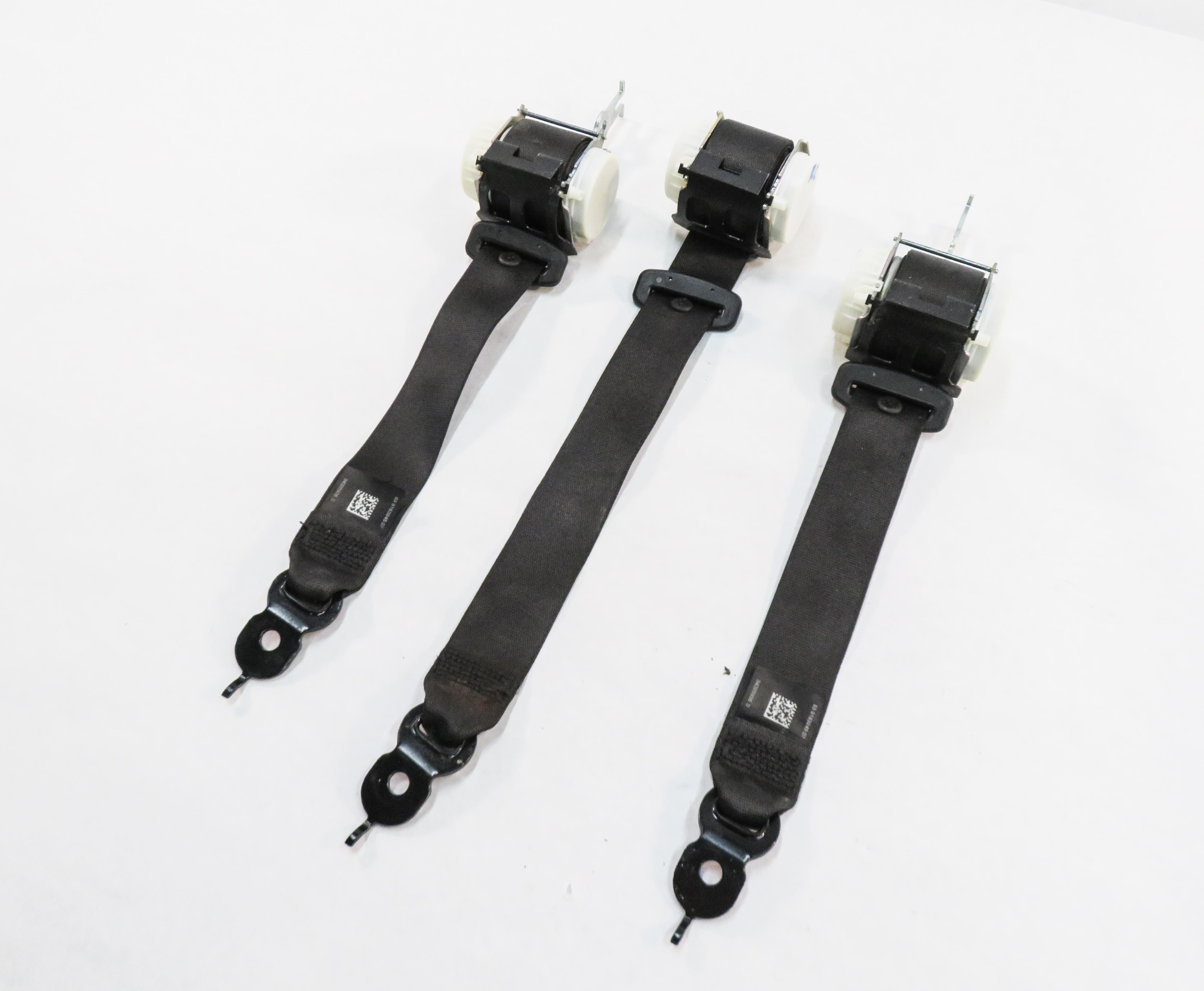 2012 BMW 535i (F10) REAR SEAT SEATBELT RETRACTOR SET-3 (BLACK) — exact item pictured