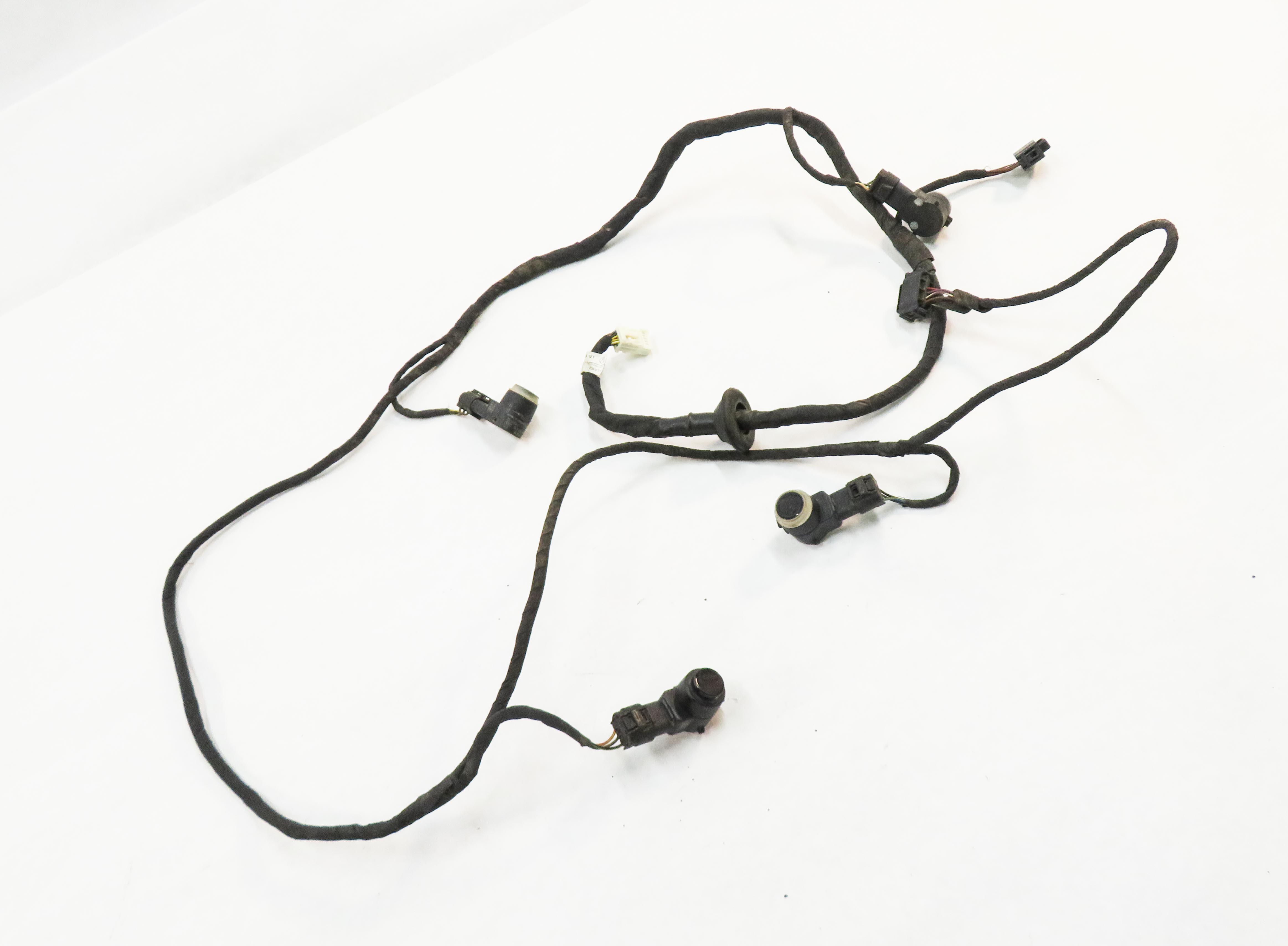 2012 MERCEDES S550 (W221) REAR PDC PARK DISTANCE SENSOR SET w/ HARNESS (BLACK) — exact item pictured