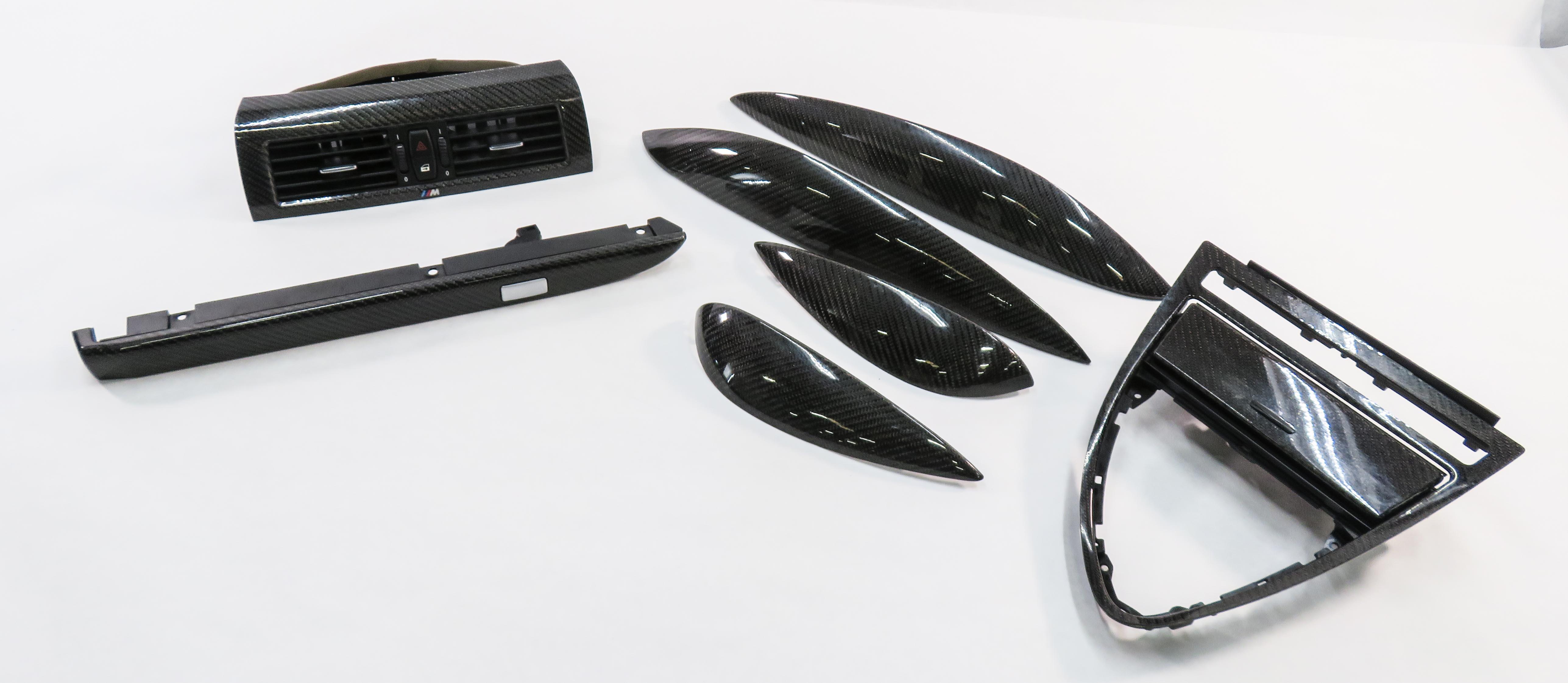 2008 BMW M6 ///M (E63) DASH DOOR CONSOLE TRIM PANEL SET (CARBON FIBER) — exact item pictured