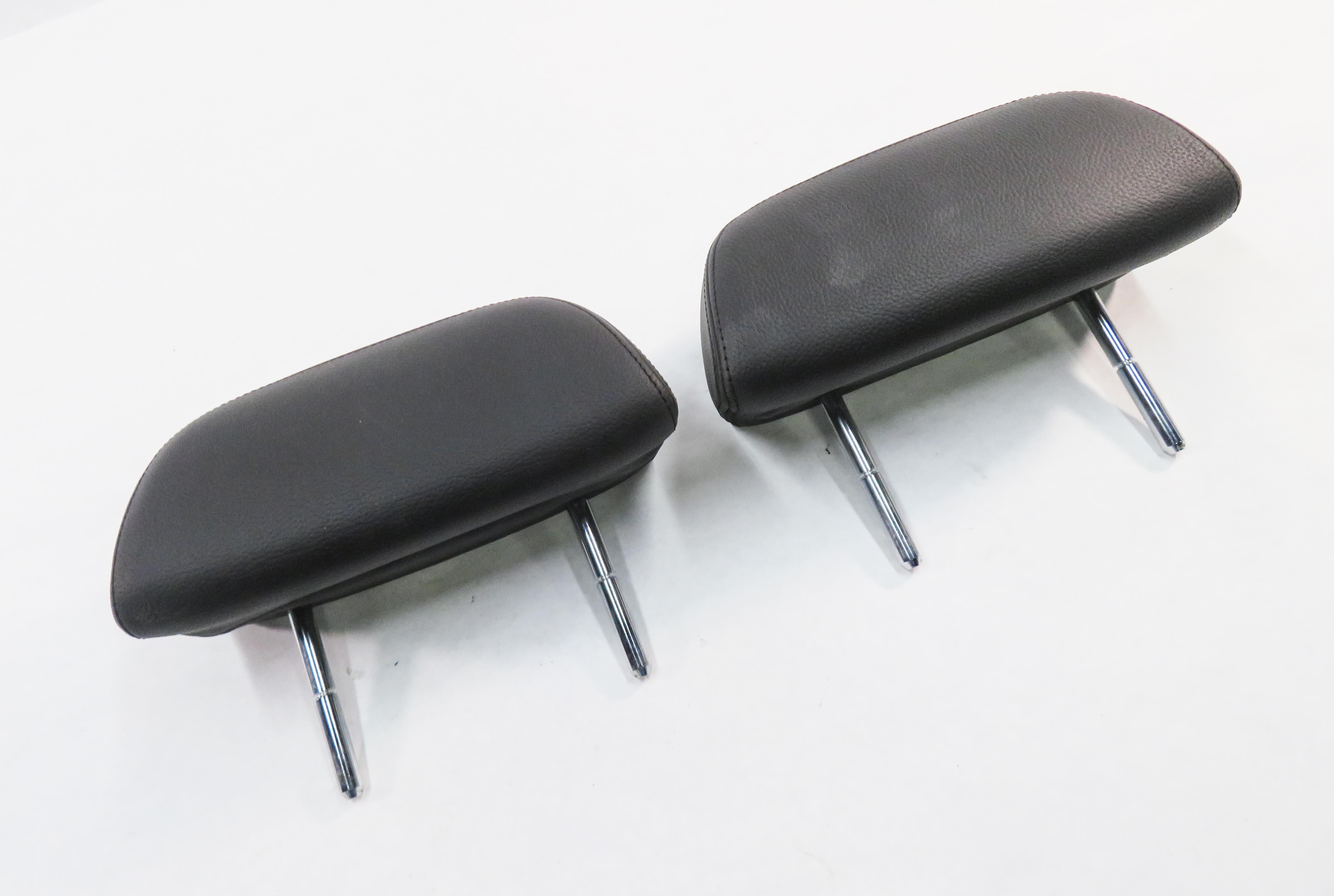 2008 BMW M6 ///M (E63) REAR LEFT & RIGHT SEAT HEADREST SET (BLACK LEATHER) — exact item pictured