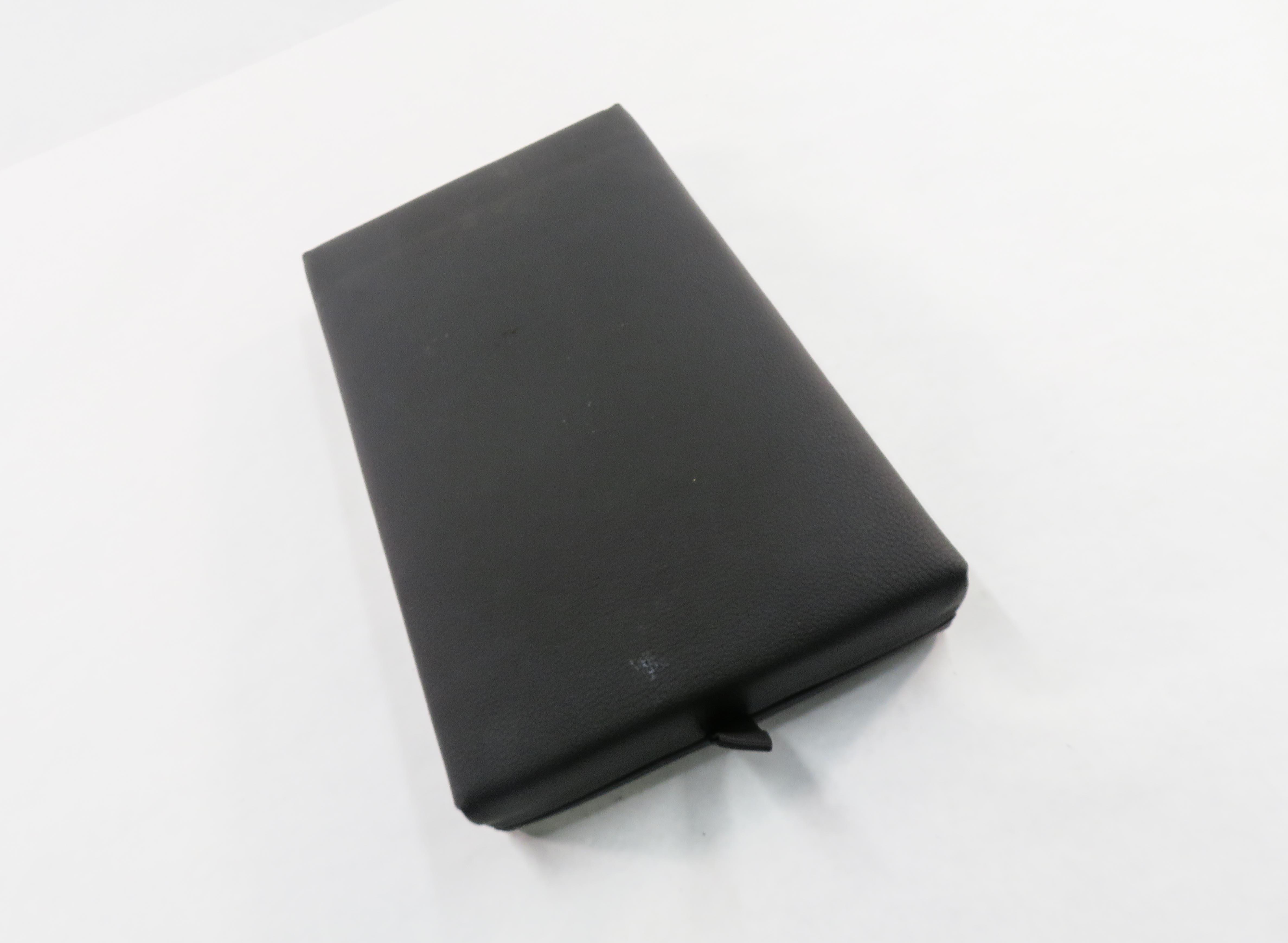 2013 BMW ACTIVEHYBRD-3 (F30) REAR SEAT CENTER ARMREST CUP HOLDER (BLACK LEATHER) — exact item pictured