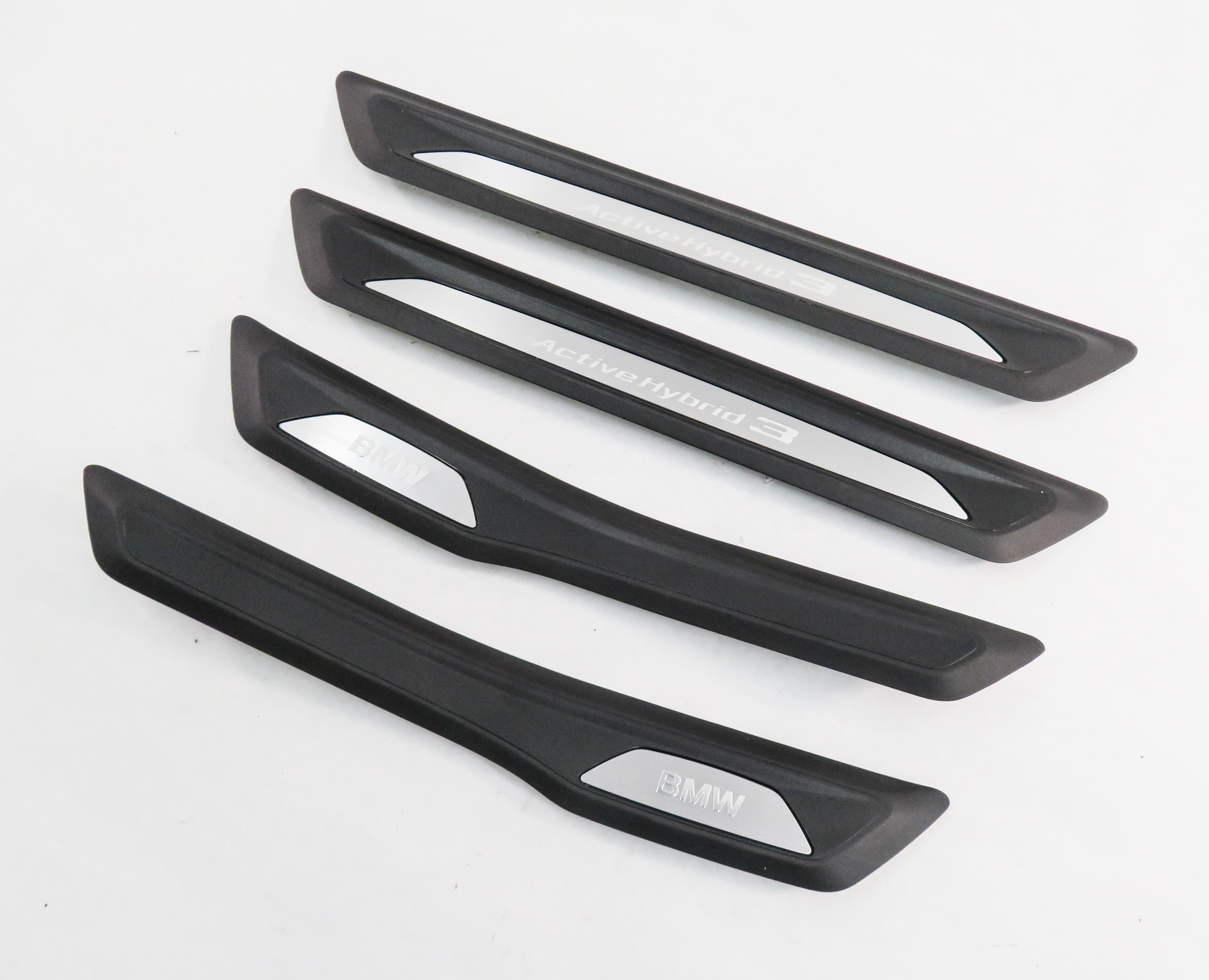 2013 BMW ACTIVEHYBRD-3 (F30) FRONT & REAR DOOR SILL SCUFF PANEL TRIM SET — exact item pictured