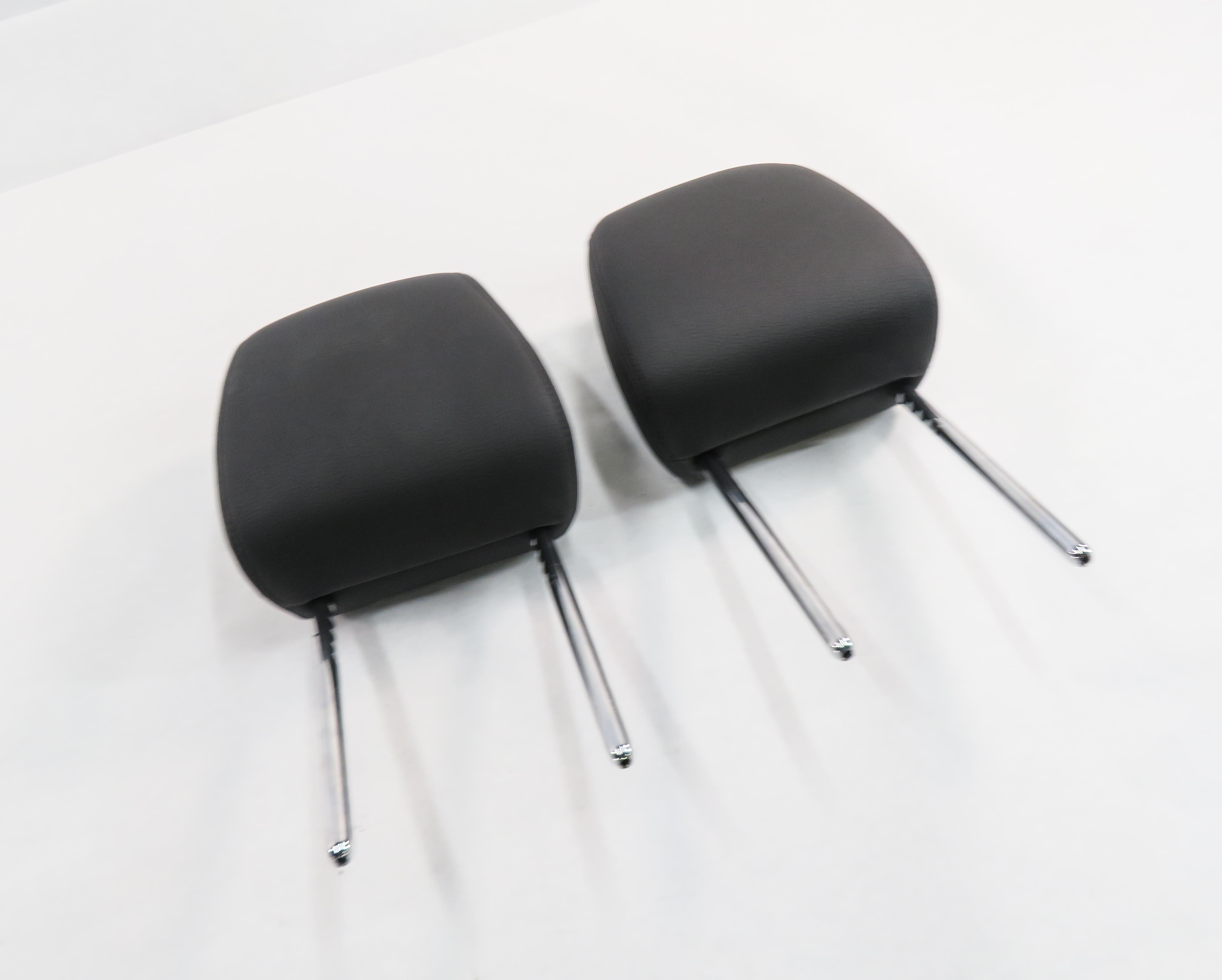 2016 BMW X1 (F48) FRONT LEFT & RIGHT SEAT HEADREST SET-2 (BLACK SENSATEC KCSW) — exact item pictured