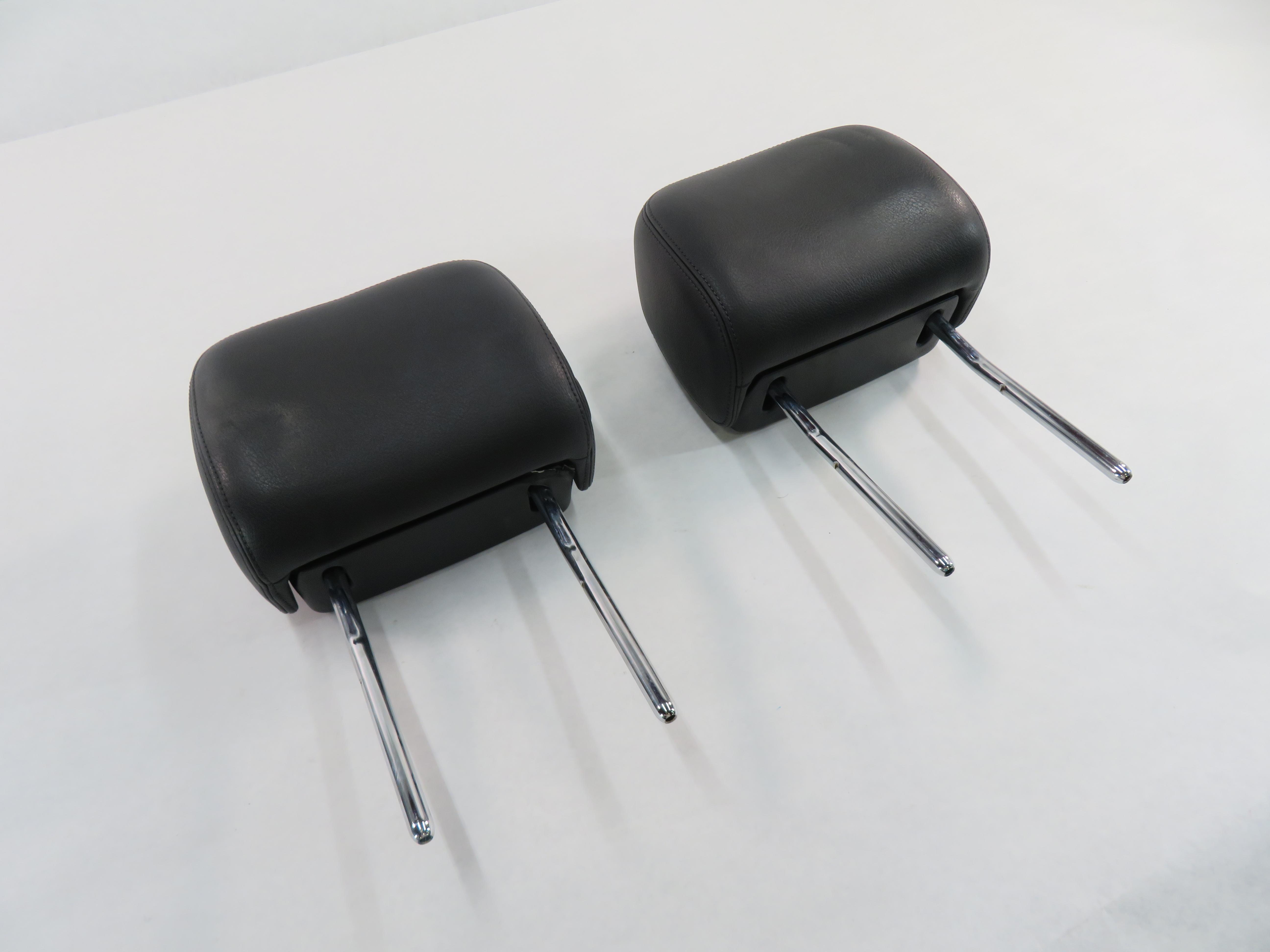 2012 AUDI A6 (C7) FRONT LEFT & RIGHT SEAT HEADREST SET-2 (BLACK LEATHER) — exact item pictured