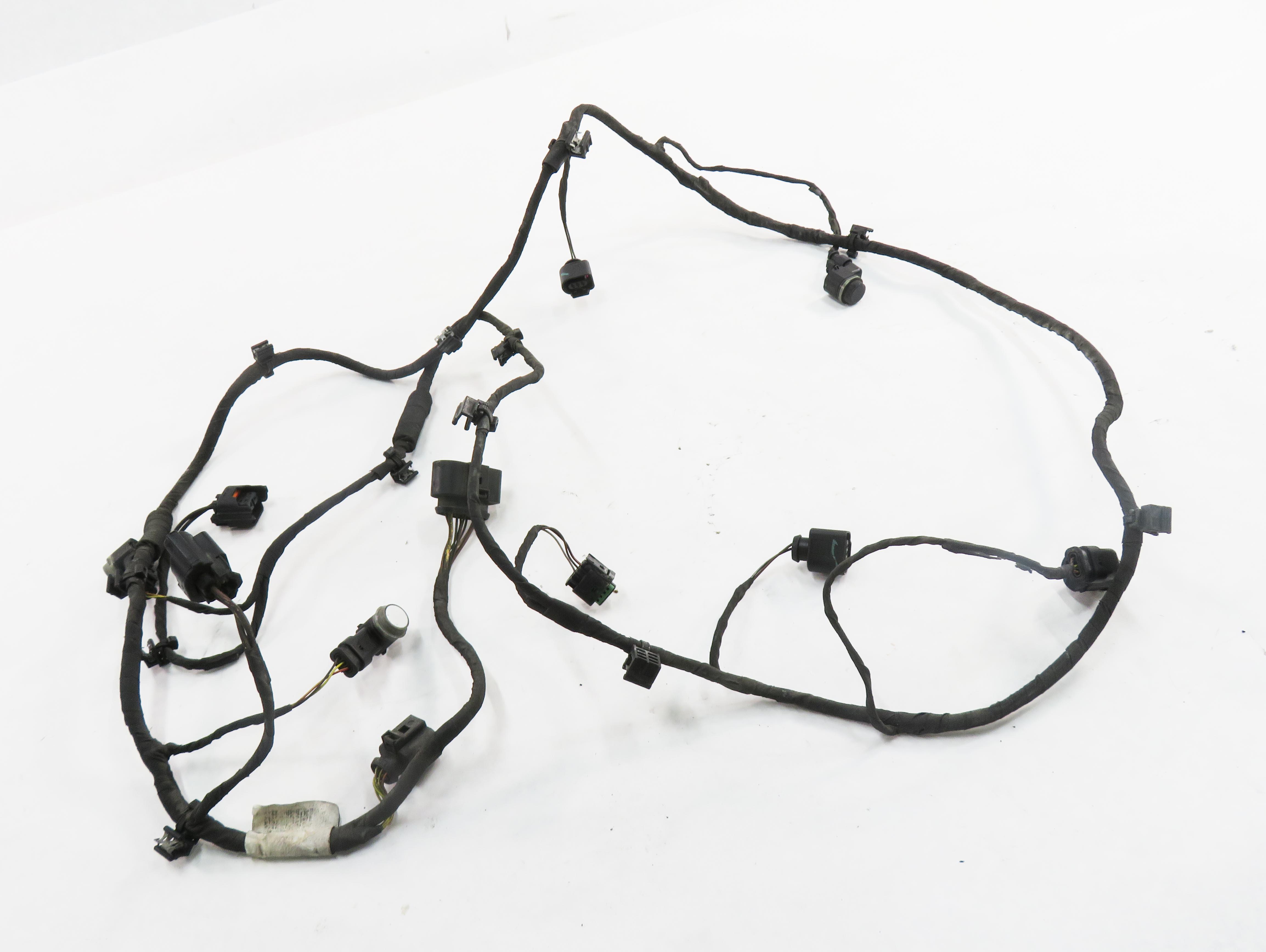 2015 AUDI Q7 (4L) FRONT PDC PARK DISTANCE SENSOR SET w/ HARNESS (CARRARA WHITE) — exact item pictured