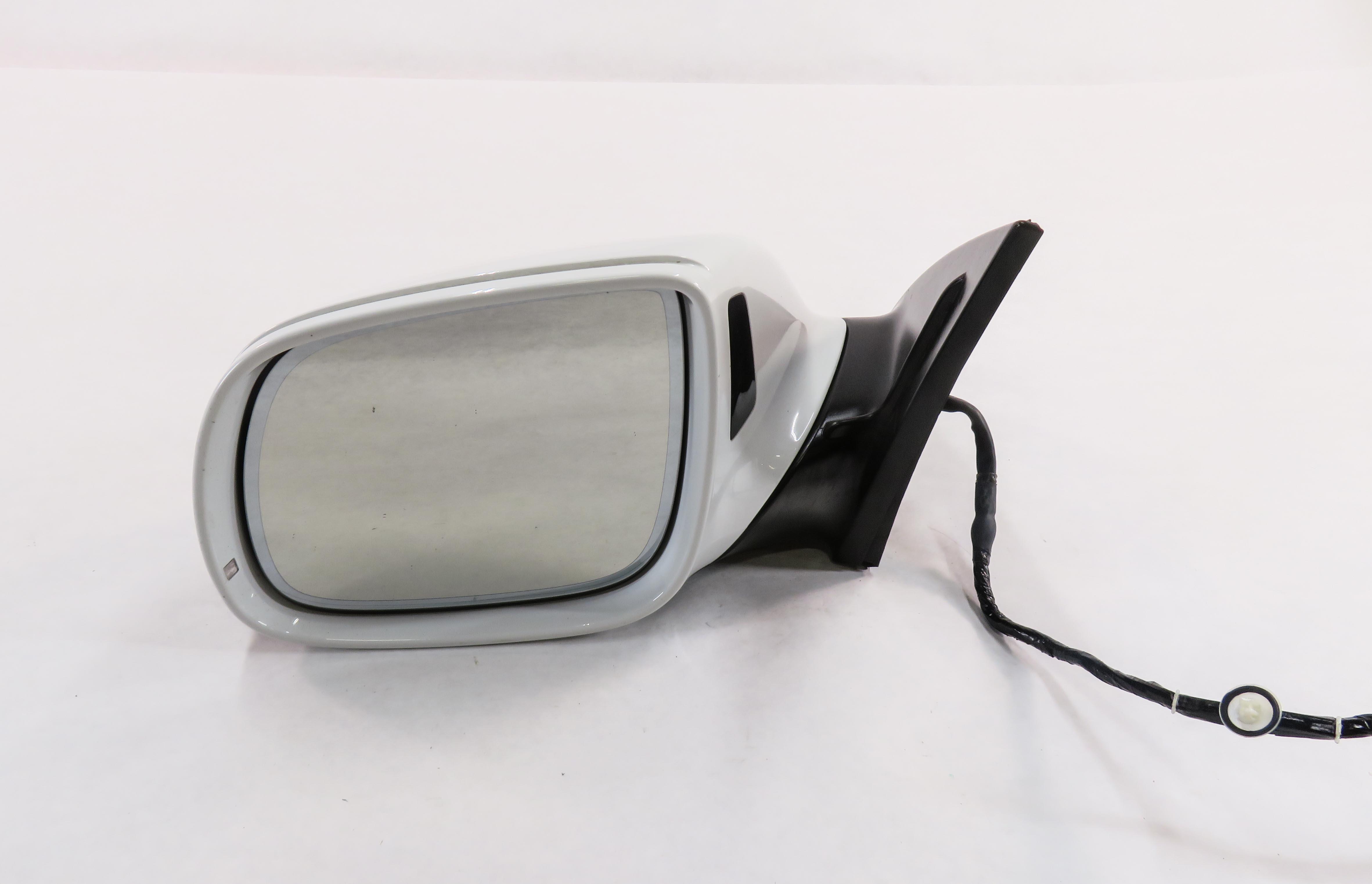 2013-2015 AUDI Q7 (4L) LEFT DRIVER P-FOLD BLIND SPOT DOOR MIRROR (CARRARA WHITE) — exact item pictured