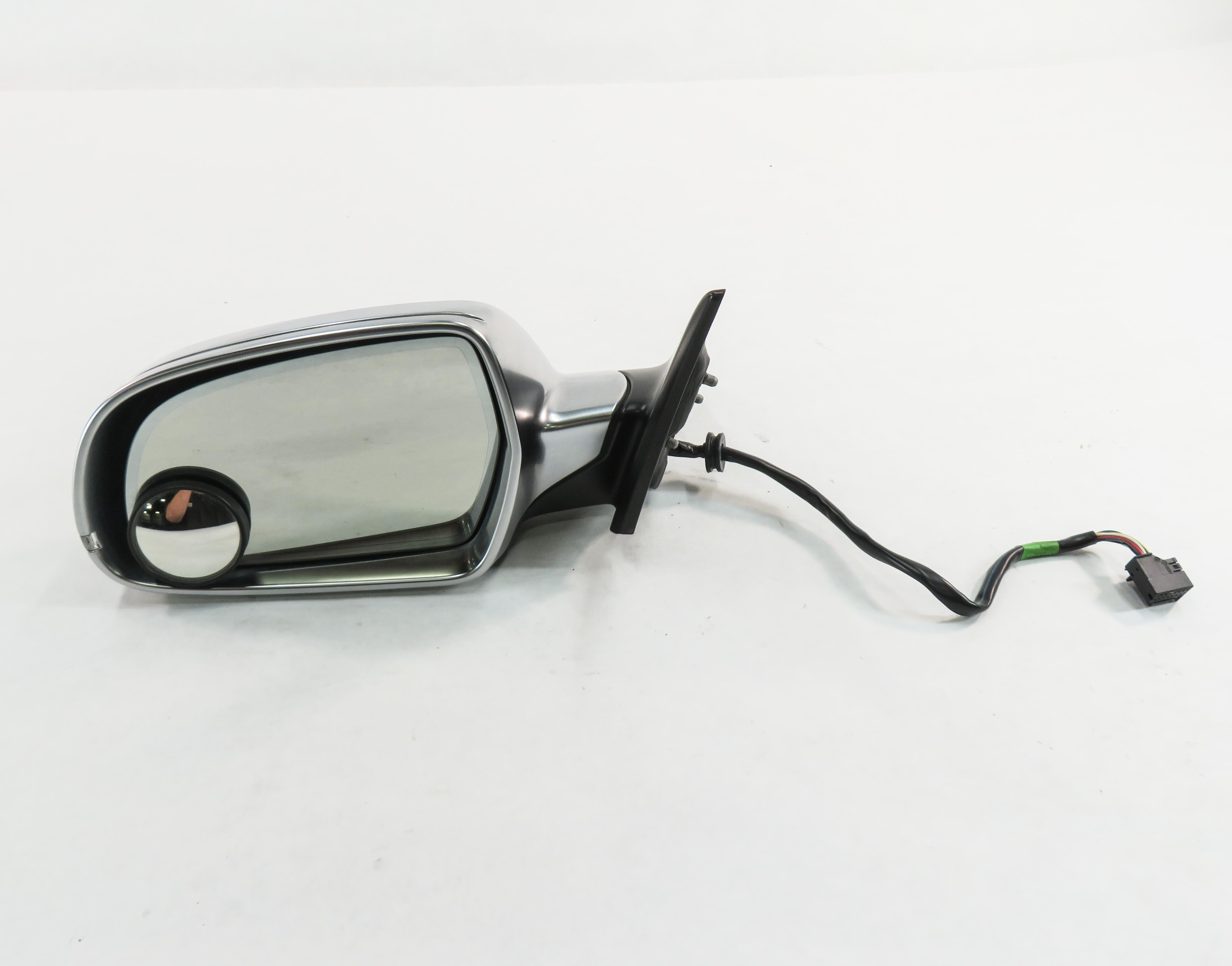 09-14 AUDI A5 S5 (B8 8T) COUPE - LEFT HEATED MEM AUTODIM DOOR MIRROR (ALUMINUM) — exact item pictured