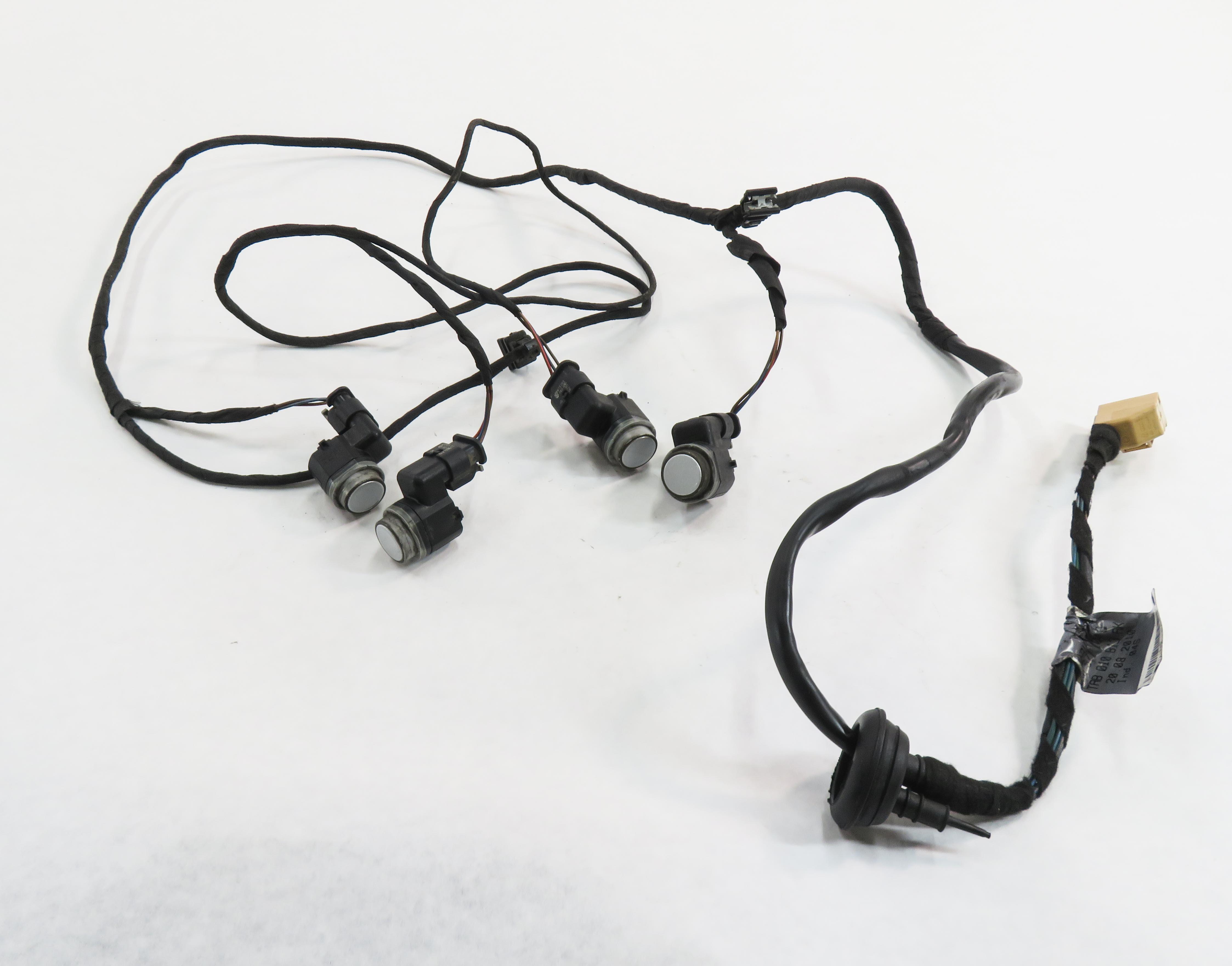2014 AUDI S5 (B8 8T) REAR PDC PARK DISTANCE SENSOR SET w/ HARNESS (ICE SILVER) — exact item pictured