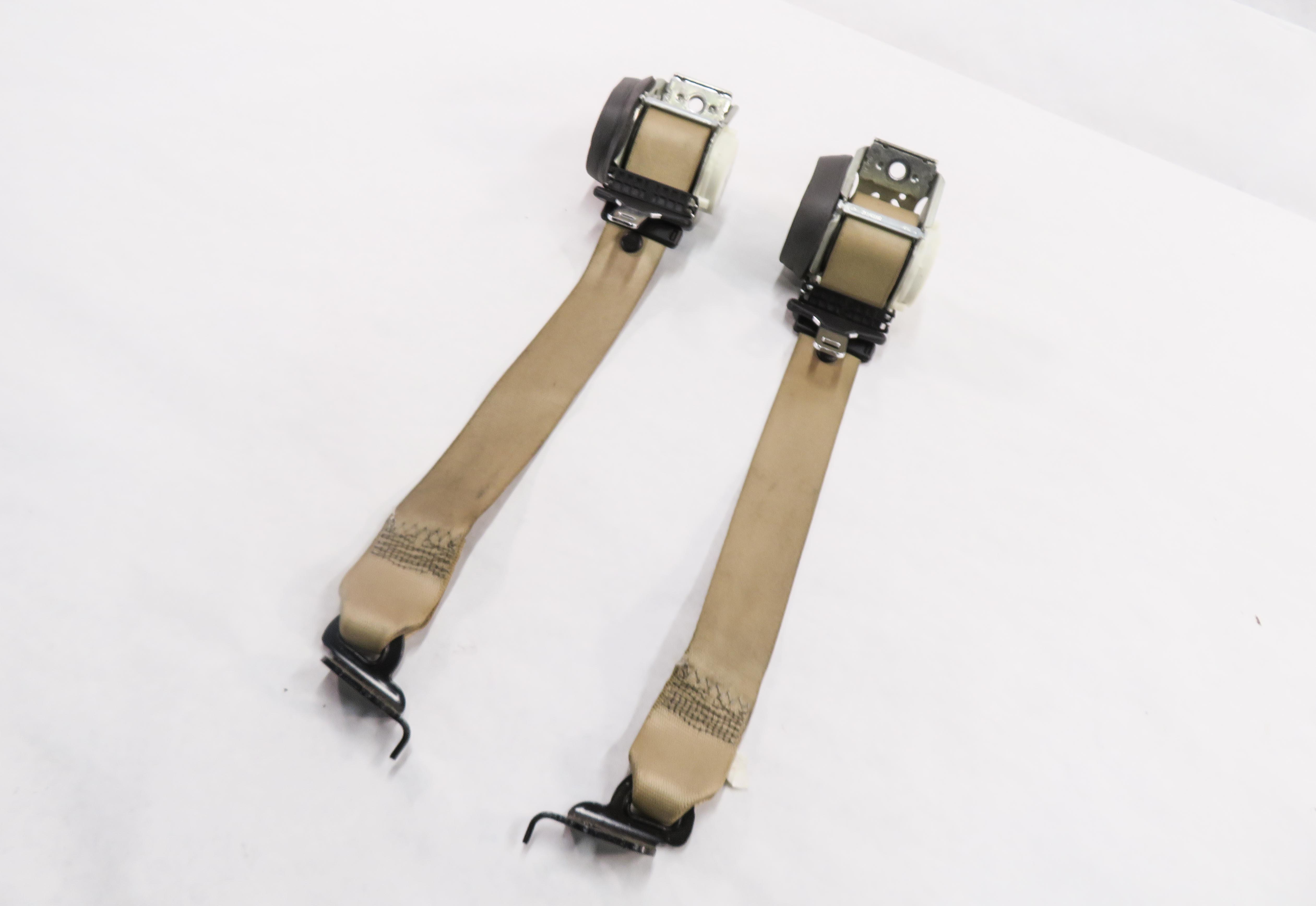 2013 BMW X3 (F25) REAR SEAT - LEFT & RIGHT SEATBELT RETRACTOR SET-2 (BEIGE) — exact item pictured