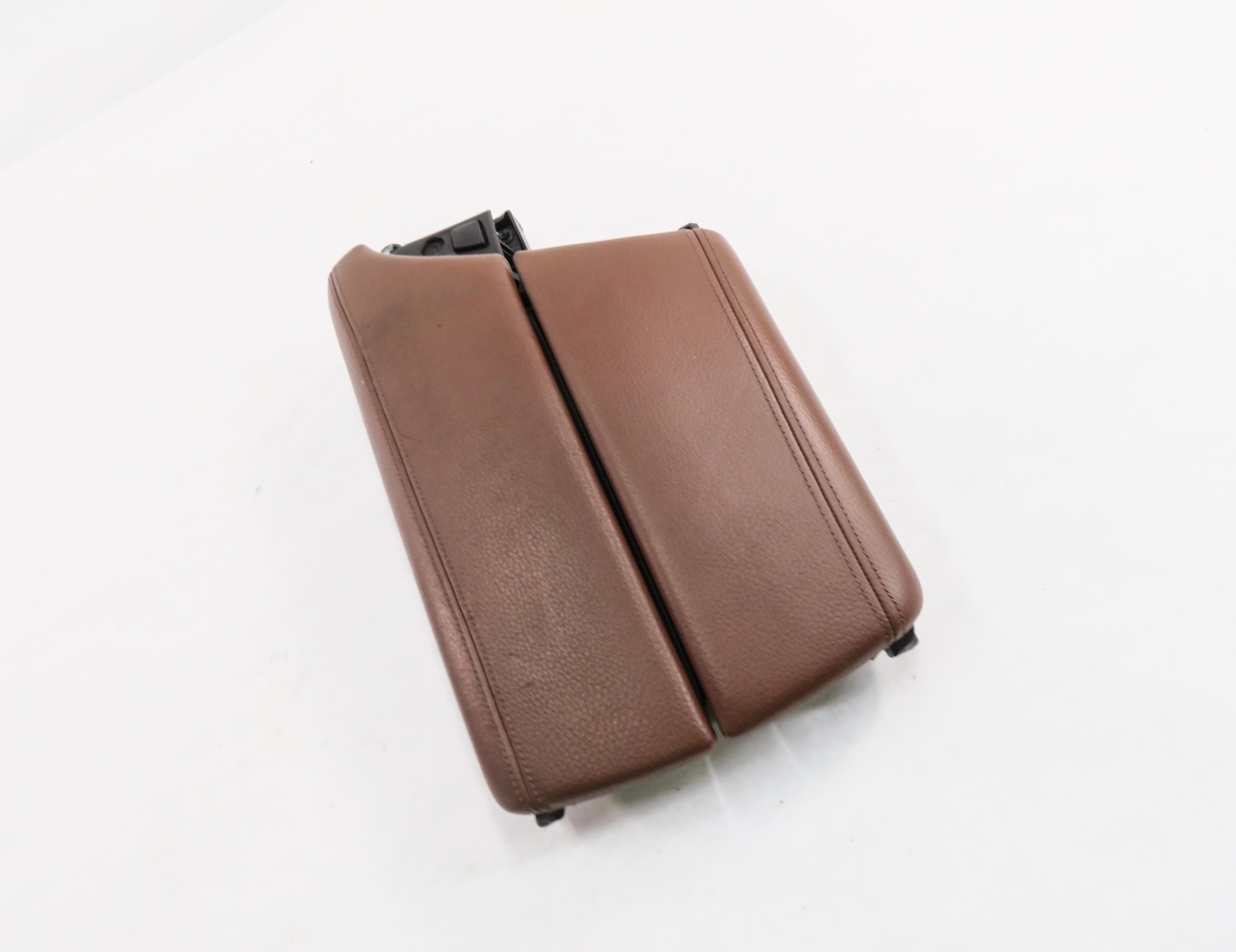 2011 BMW 535i (F10) FRONT CENTER CONSOLE ARMREST LID (CINNAMON BROWN LEATHER) — exact item pictured
