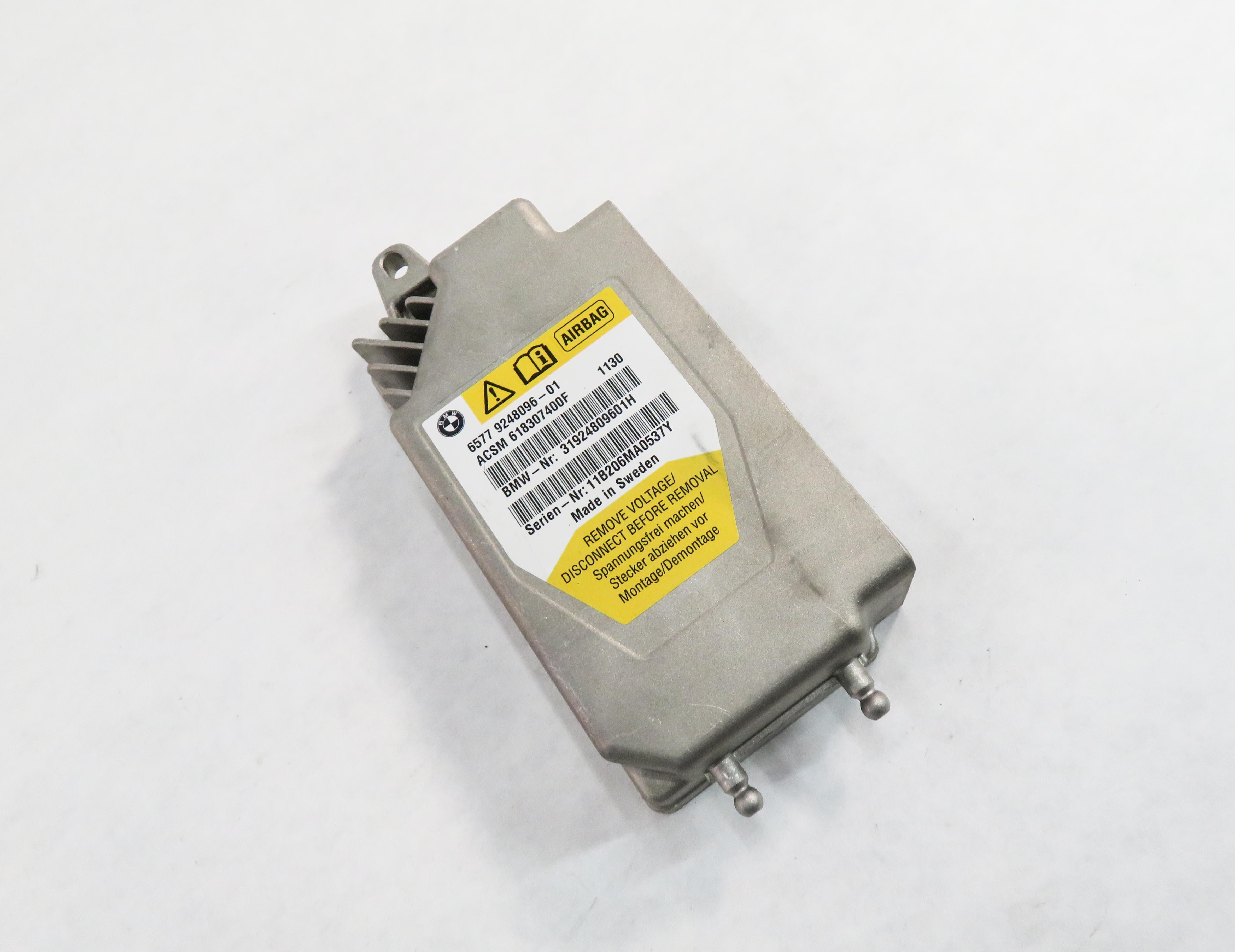 2011 BMW 528i 535i 550i (F10) MAIN PRIMARY SRS SAFETY RESTRAINT CONTROL MODULE — exact item pictured