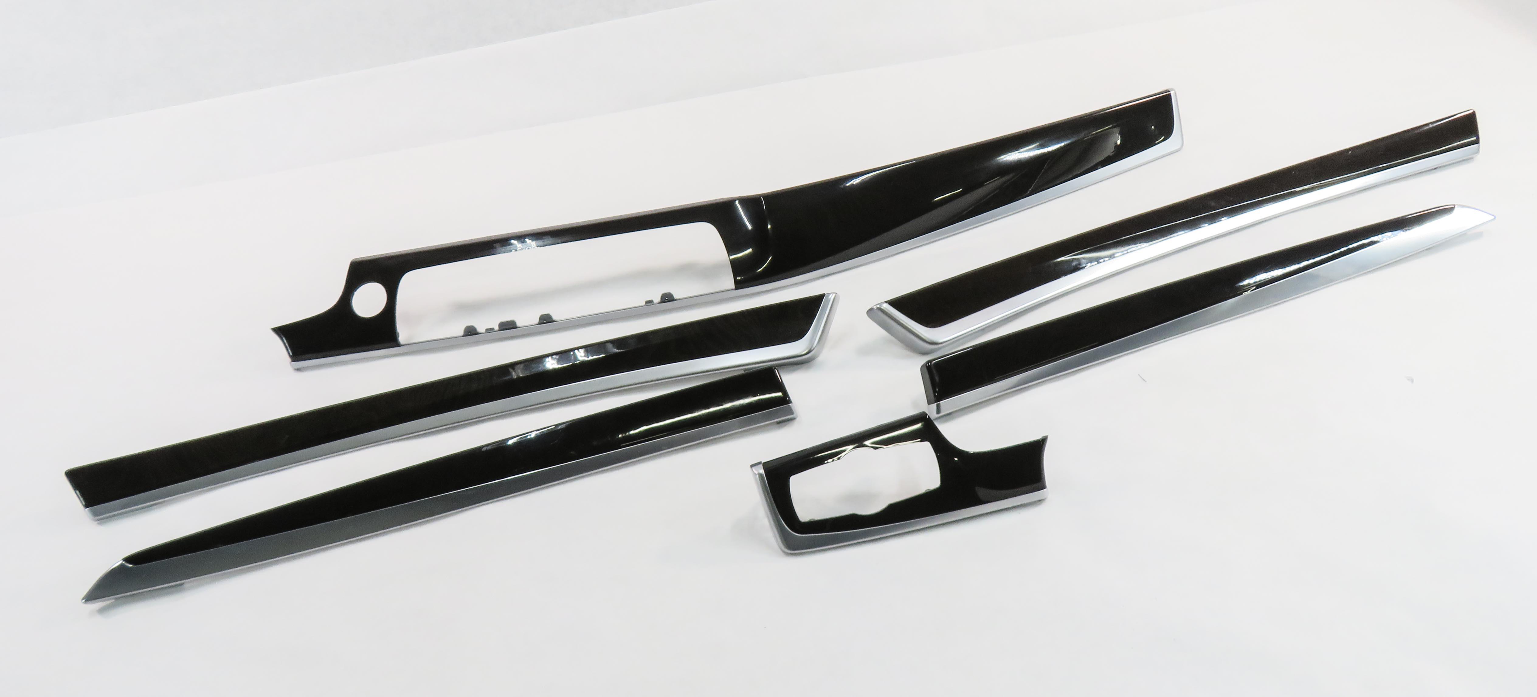 2011 BMW 535i (F10) DASH & DOOR WOOD GRAIN TRIM PANEL SET (FINE ASH GRAIN WOOD) — exact item pictured