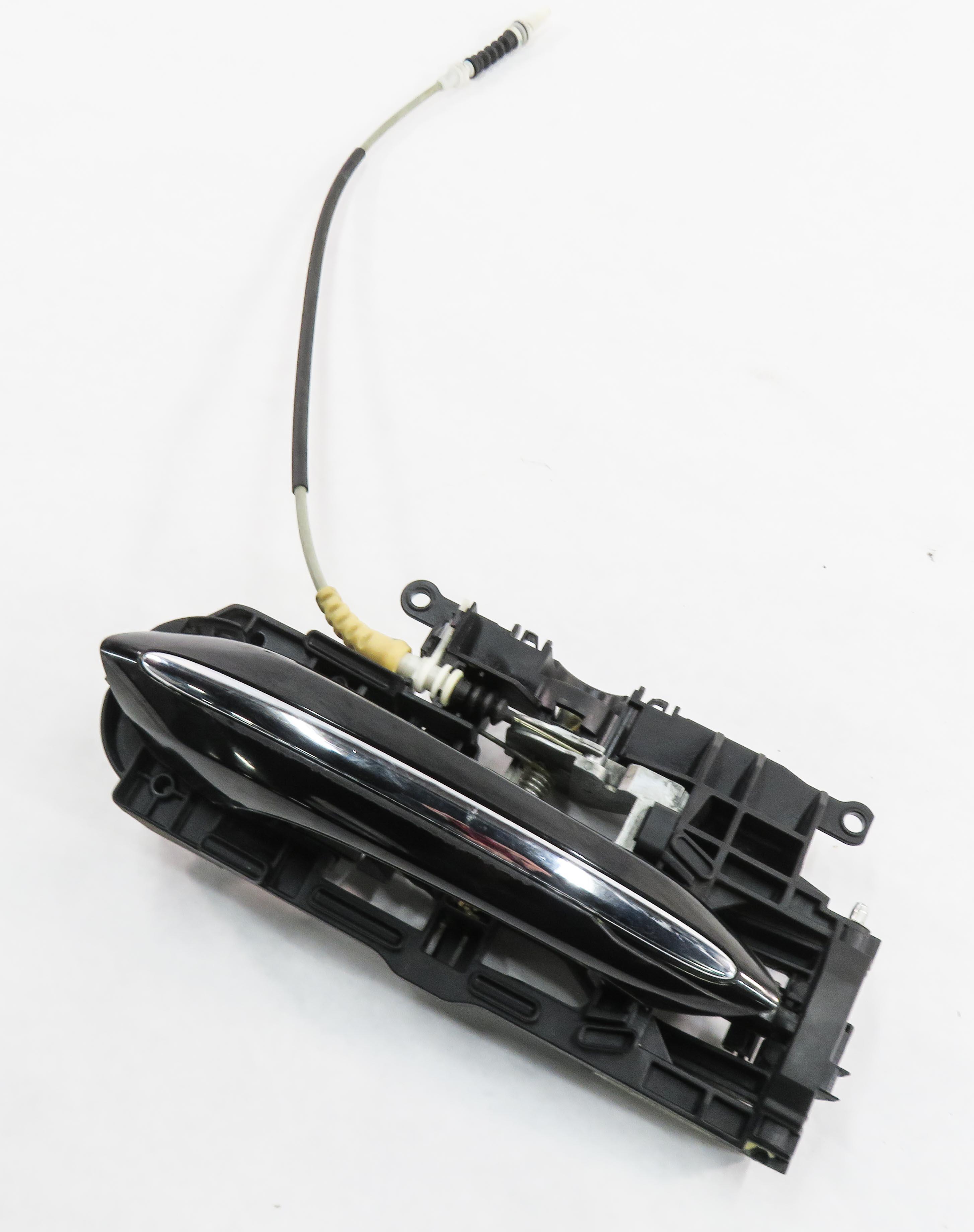 2011-2016 BMW 528i 535i 550i M5 (F10) LEFT REAR DOOR HANDLE w/ LIGHT (BLACK 475) — exact item pictured