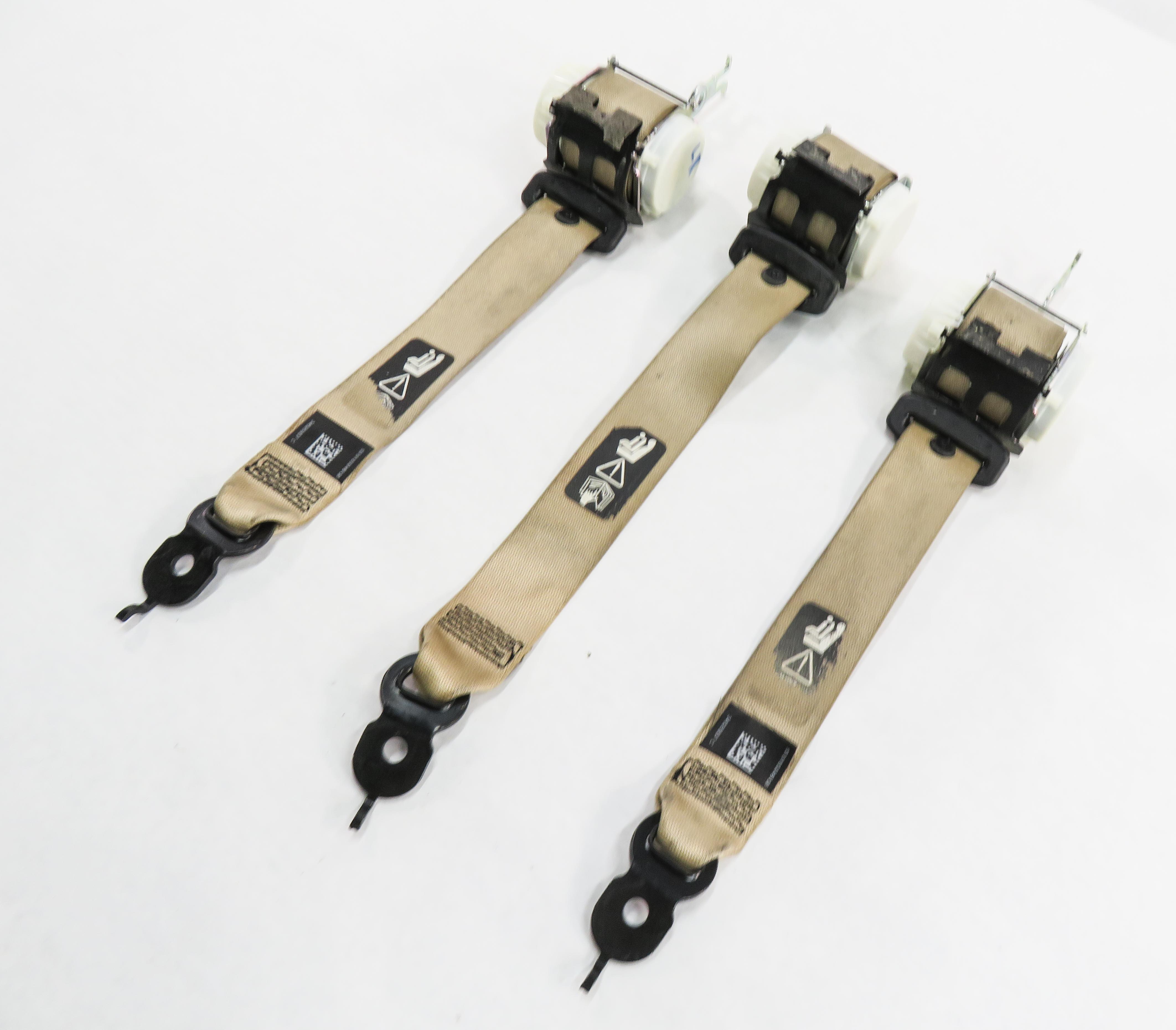 2011 BMW 535i (F10) REAR SEAT SEATBELT RETRACTOR SET-3 (BEIGE) — exact item pictured