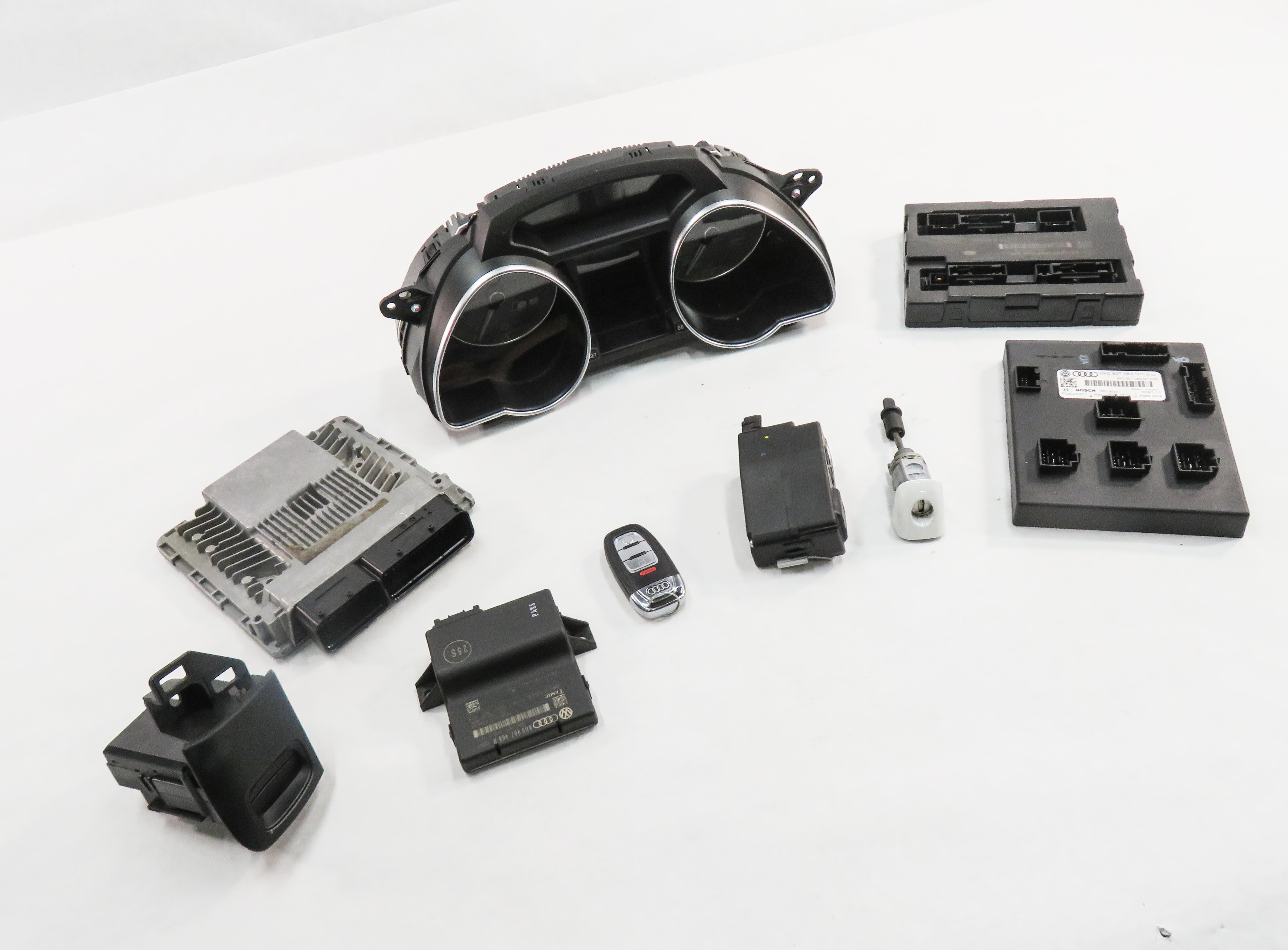 13 AUDI S5 (B8 8T) 3.0L CGXC SUPERCHARGED ENGINE BCM IMMOBILIZER MODULE KEY SET — exact item pictured
