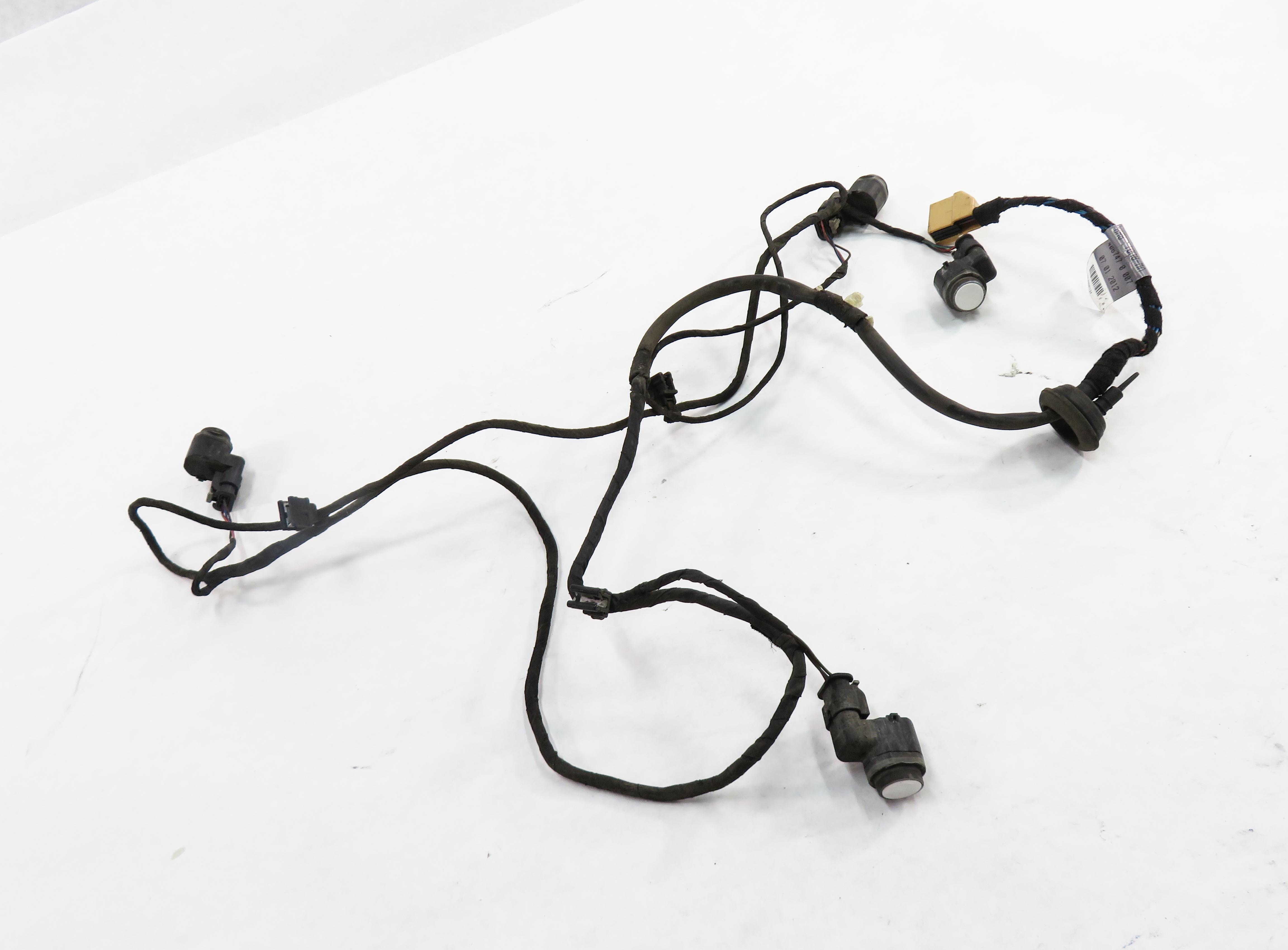 2013 AUDI S5 (B8 8T) REAR PDC PARK DISTANCE SENSOR SET w/ HARNESS (IBIS WHITE) — exact item pictured