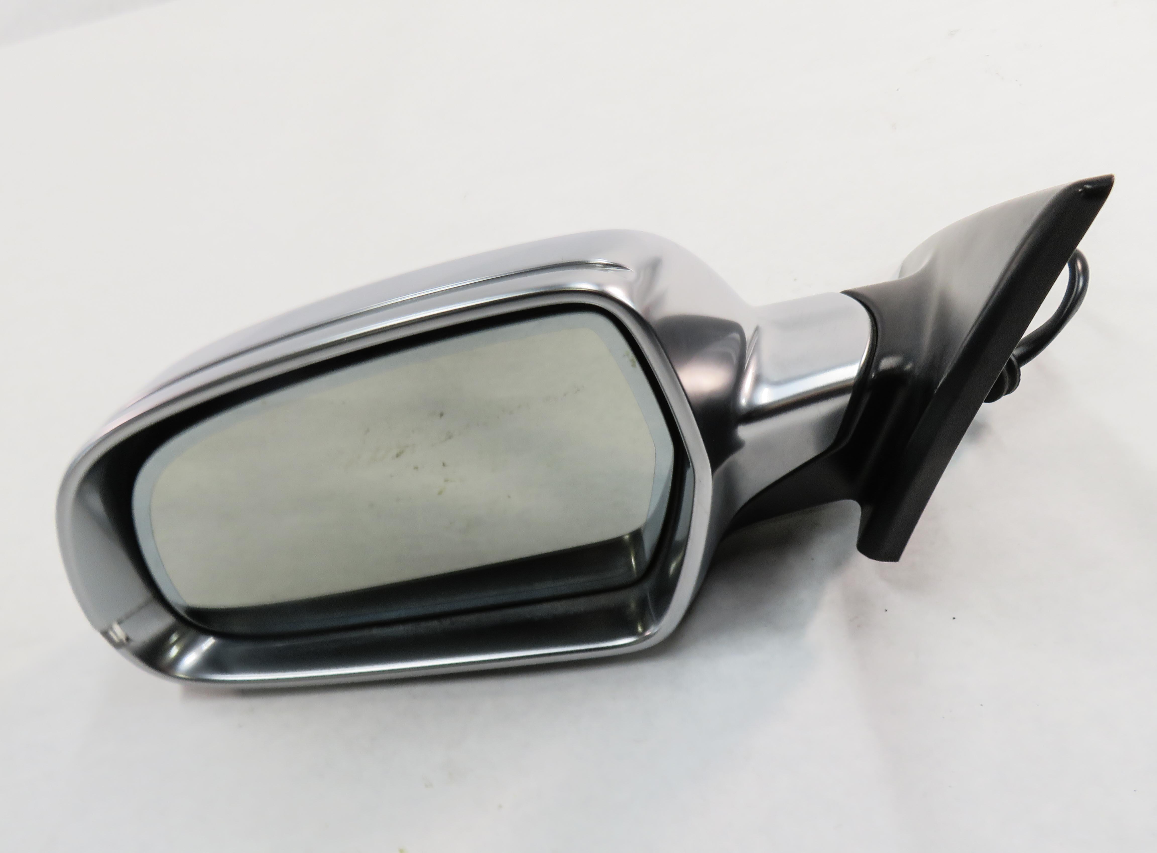 09-14 AUDI A5 S5 (B8 8T) COUPE - LEFT HEATED MEM AUTODIM DOOR MIRROR (ALUMINUM) — exact item pictured